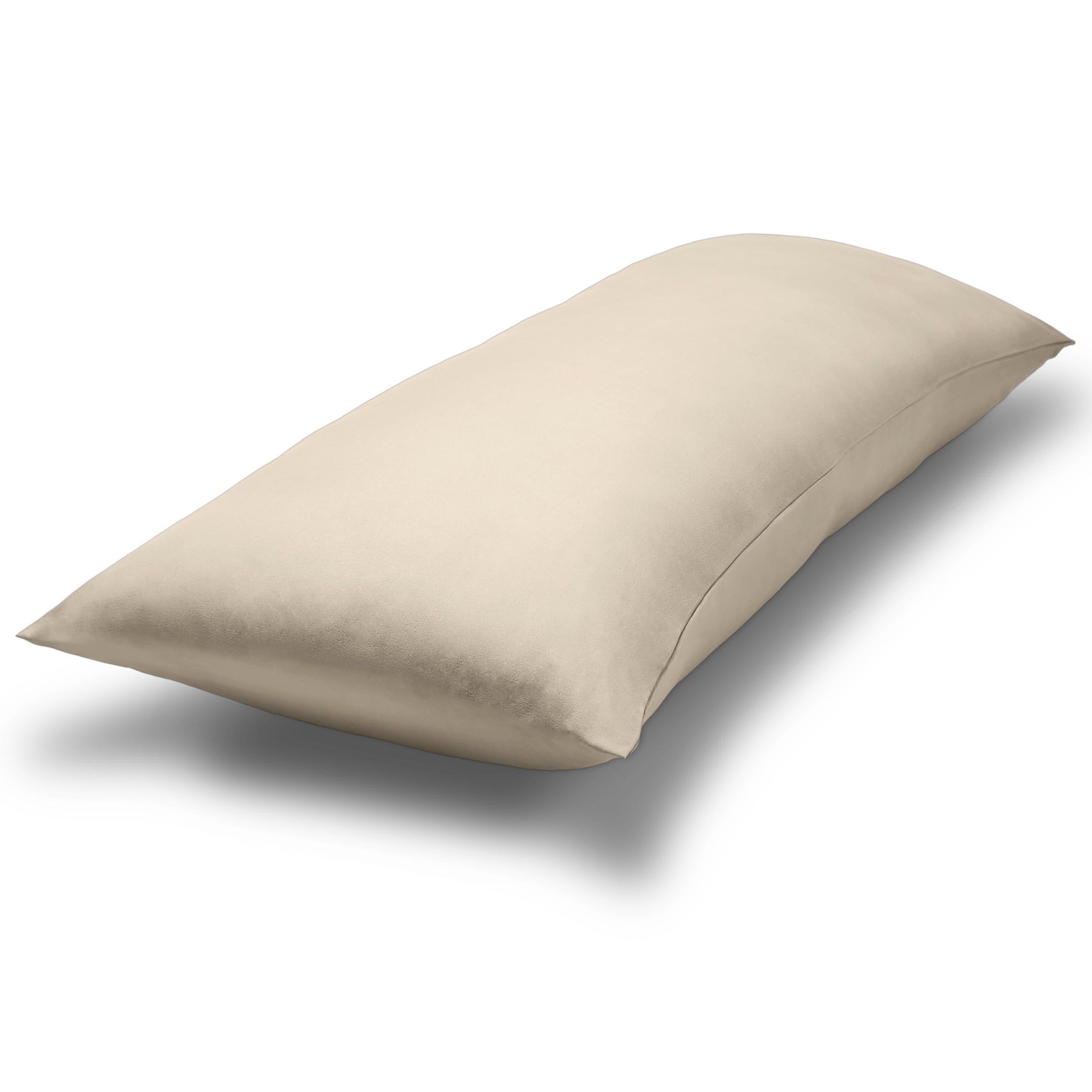 Bare Home Body Pillow Cover Zipper (20"x54", Sand)