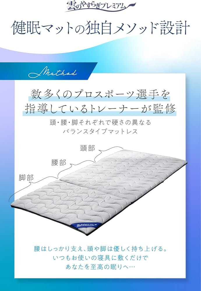 Amazon｜【メーカー公式】 雲のやすらぎプレミアム 健眠マット