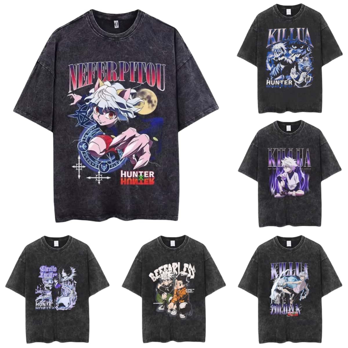 ハンターハンターTシャツジャンプフェスタ2002　ゴン　キルア　クラピカ　レオ 集英社/ジャンプフェスタ2002 /UNTER×HUNTER/Tシャツ(レオリオ