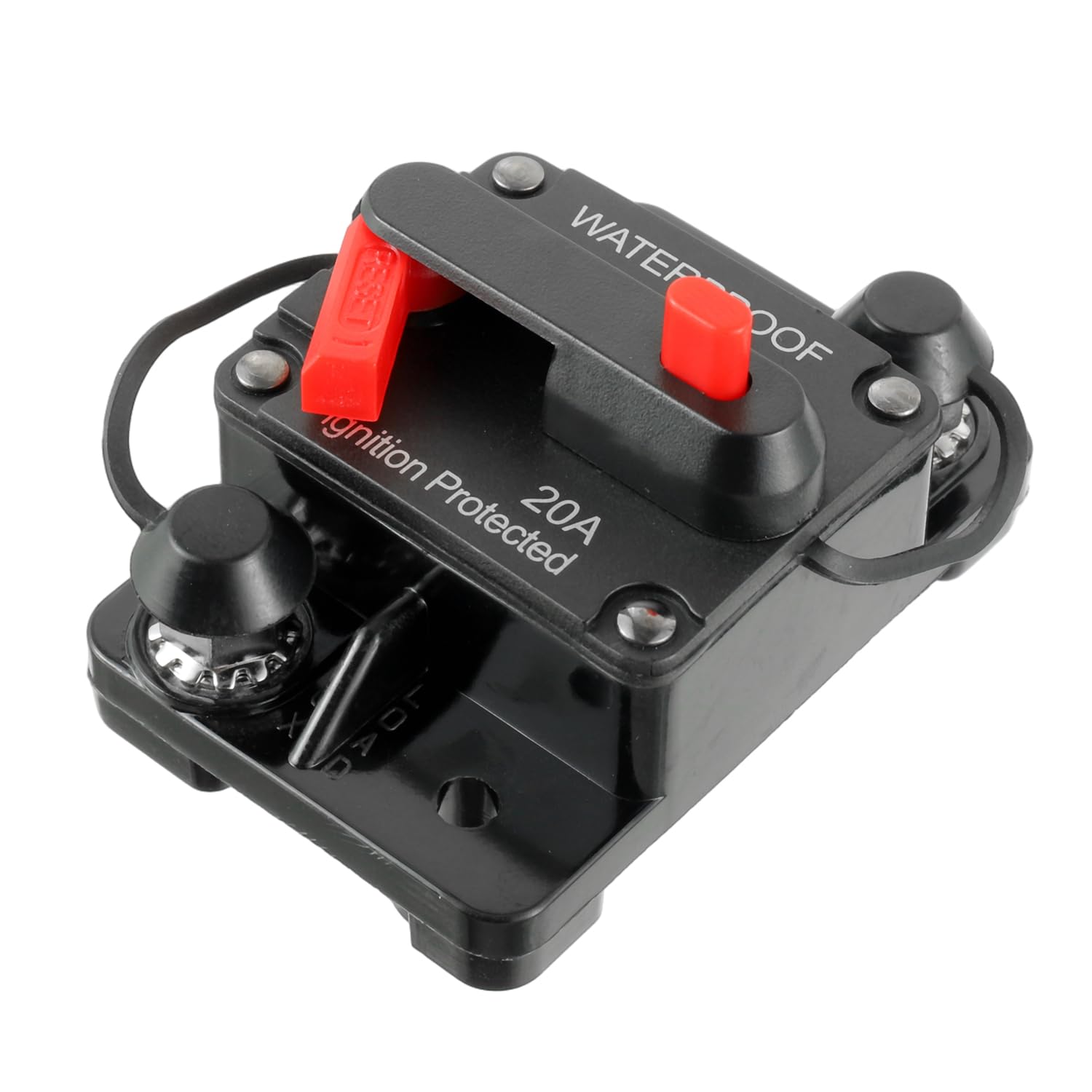 20A Interruttore automatico per auto, portefusible 12 V-48 V CC, pulsante di pour camping-car, caravane, remorque, scooter