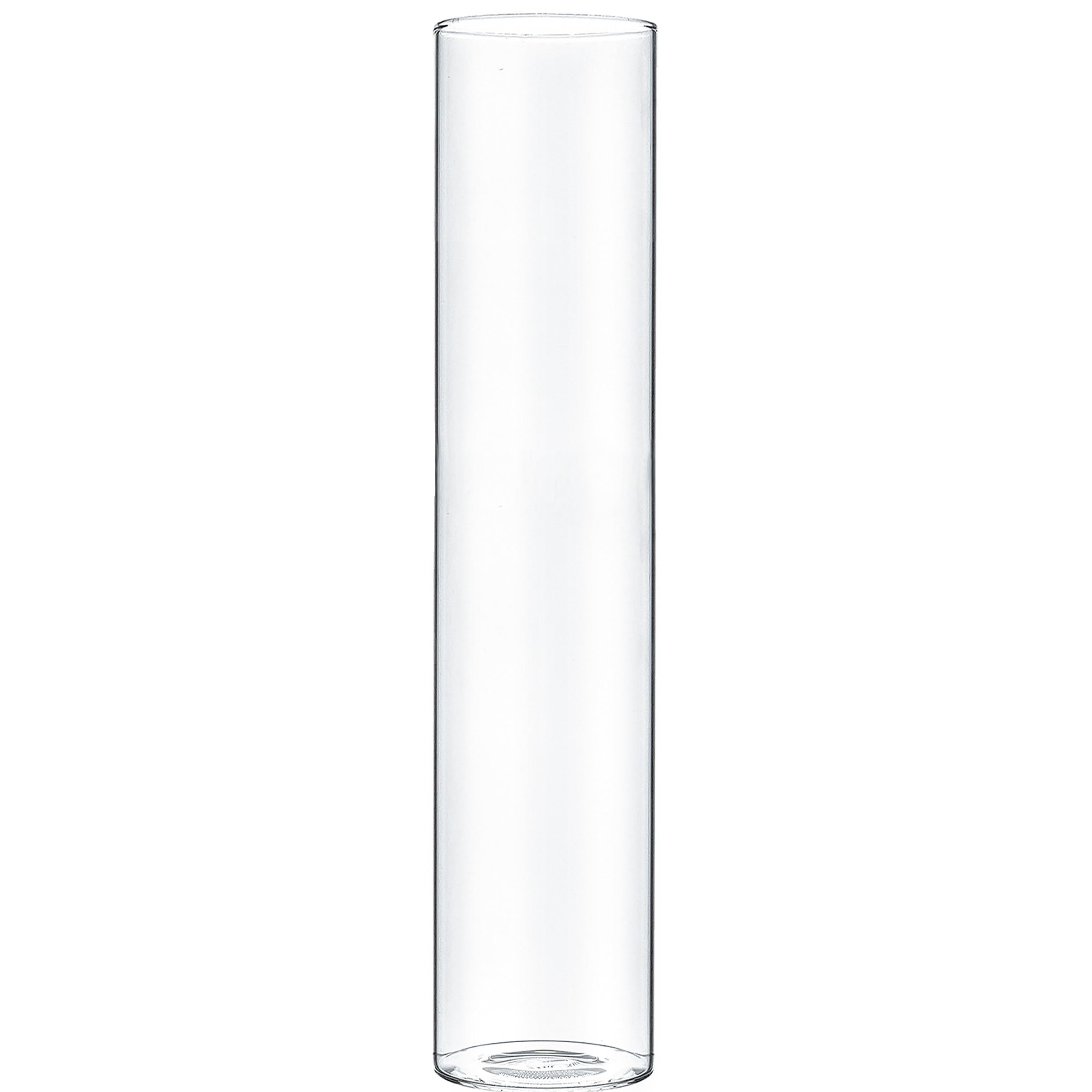 CYS EXCEL Clear Glass Cylinder Flower Vase (H:14" D:3") Hurricane Floating Candle Holder Table Wedding Centerpiece Home Decor