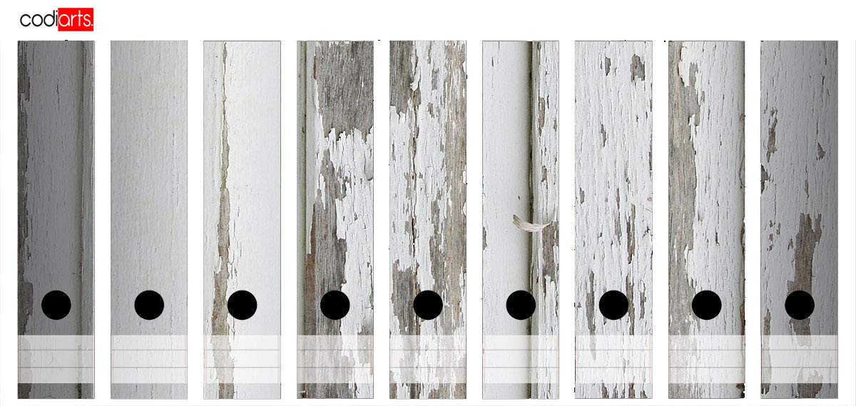 Etichette Autoadesive CODIARTS Per Raccoglitori | 300x61 Mm, Motivo Raggi Di Sole Nella Foresta | Set Da 9 Pezzi - Foto 6