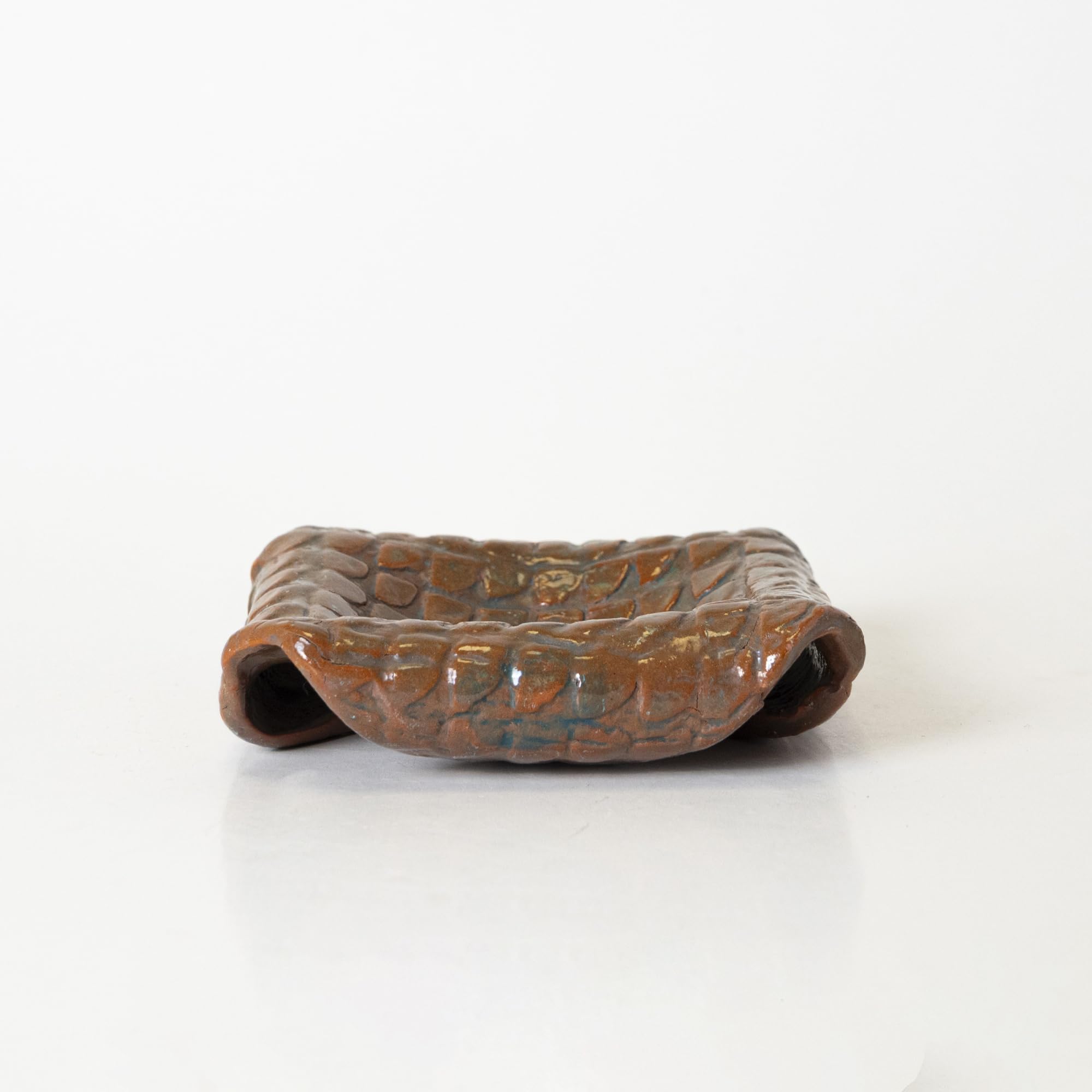 KALAKRITI Handmade Ceramic Square Ashtray | Textured Terracotta-Style Glazed Ash Tray | Durable, Heat-Resistant & Easy-to-Clean | Perfect for Home, Office, Café & Outdoor Use-picture-29
