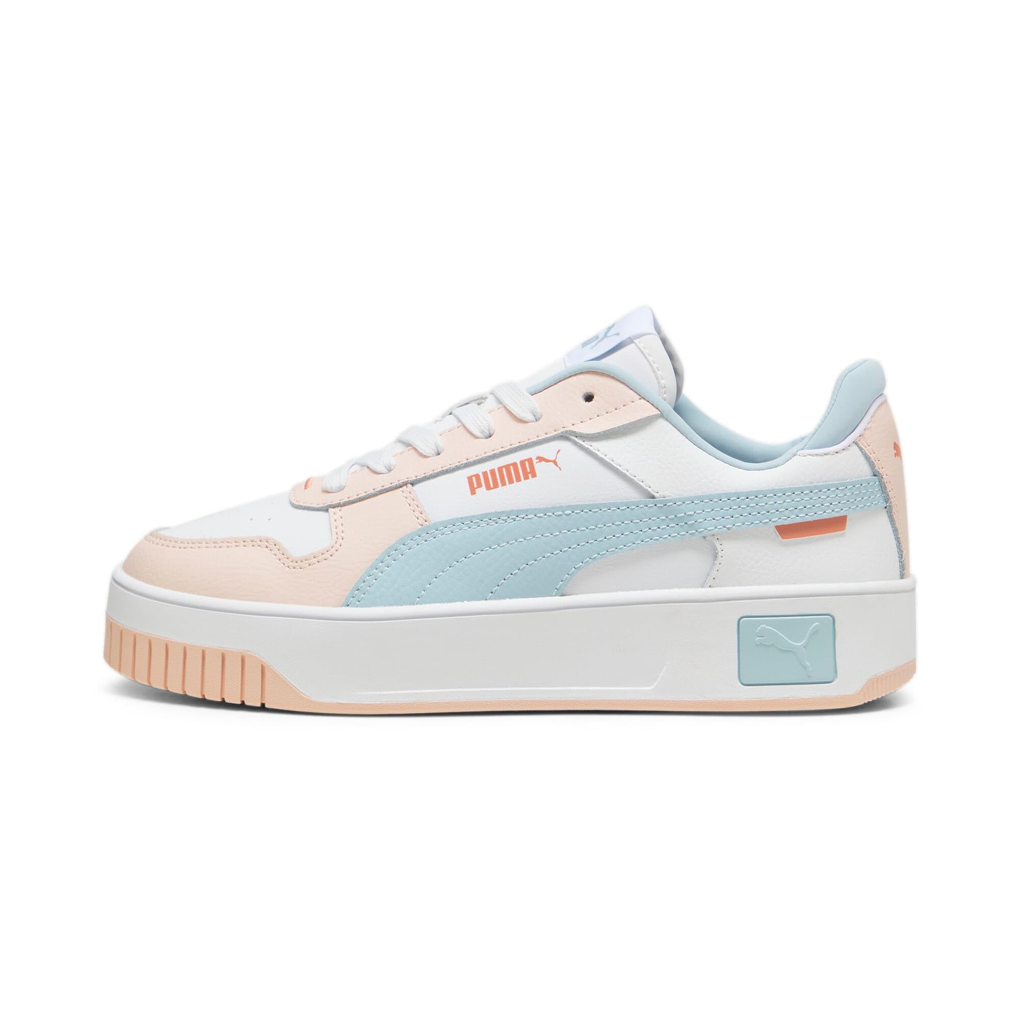 PUMA Damen Carina Street Sneaker, White-Frosted Dew-Island Pink, 42.5 EU