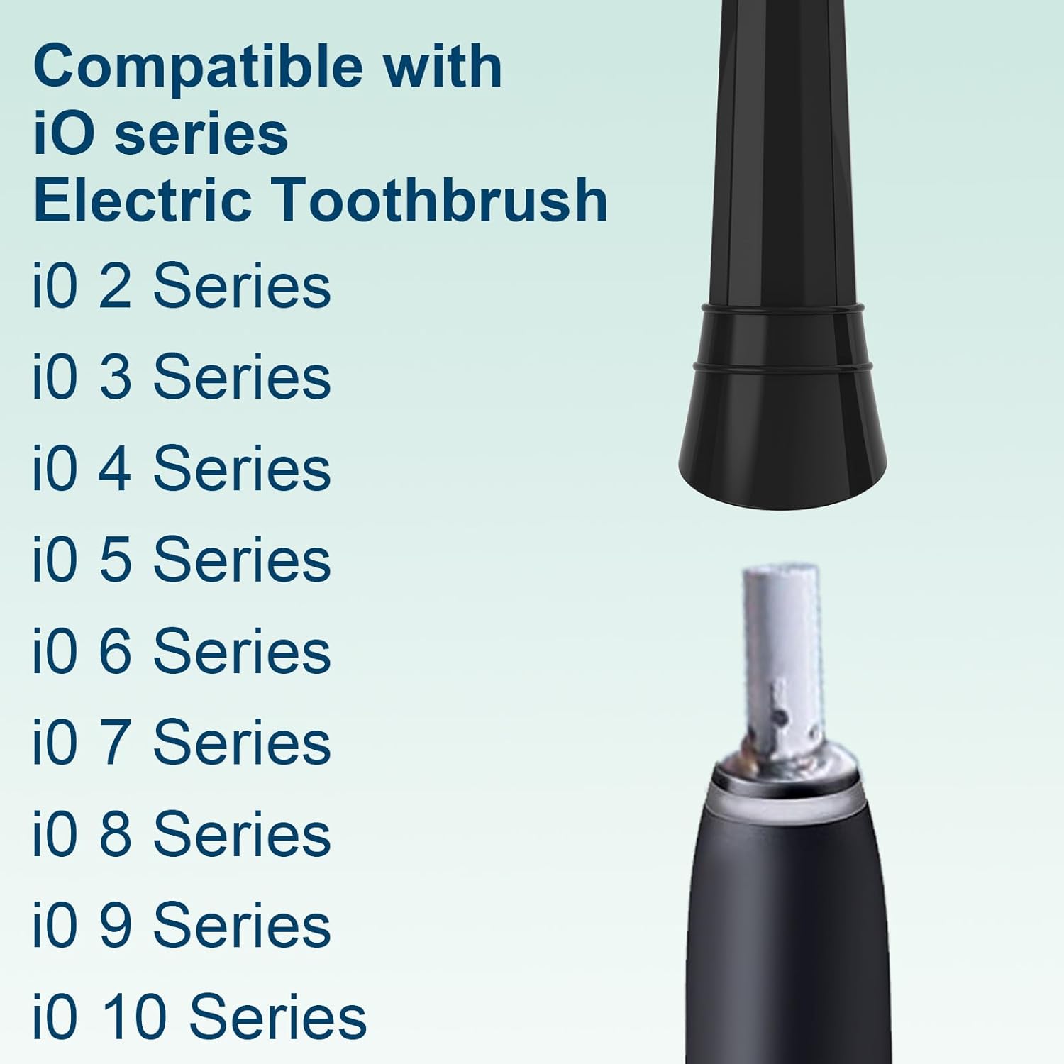 iO Replacement Heads Compatible with Oral B iO,iO Series Electric Toothbrush Heads Compatible with Oral B iO 2/3/4/5/6/7/8/9/10,Gentle-on-Gums Design for a Pleasantly Smooth Brushing Experience,Black