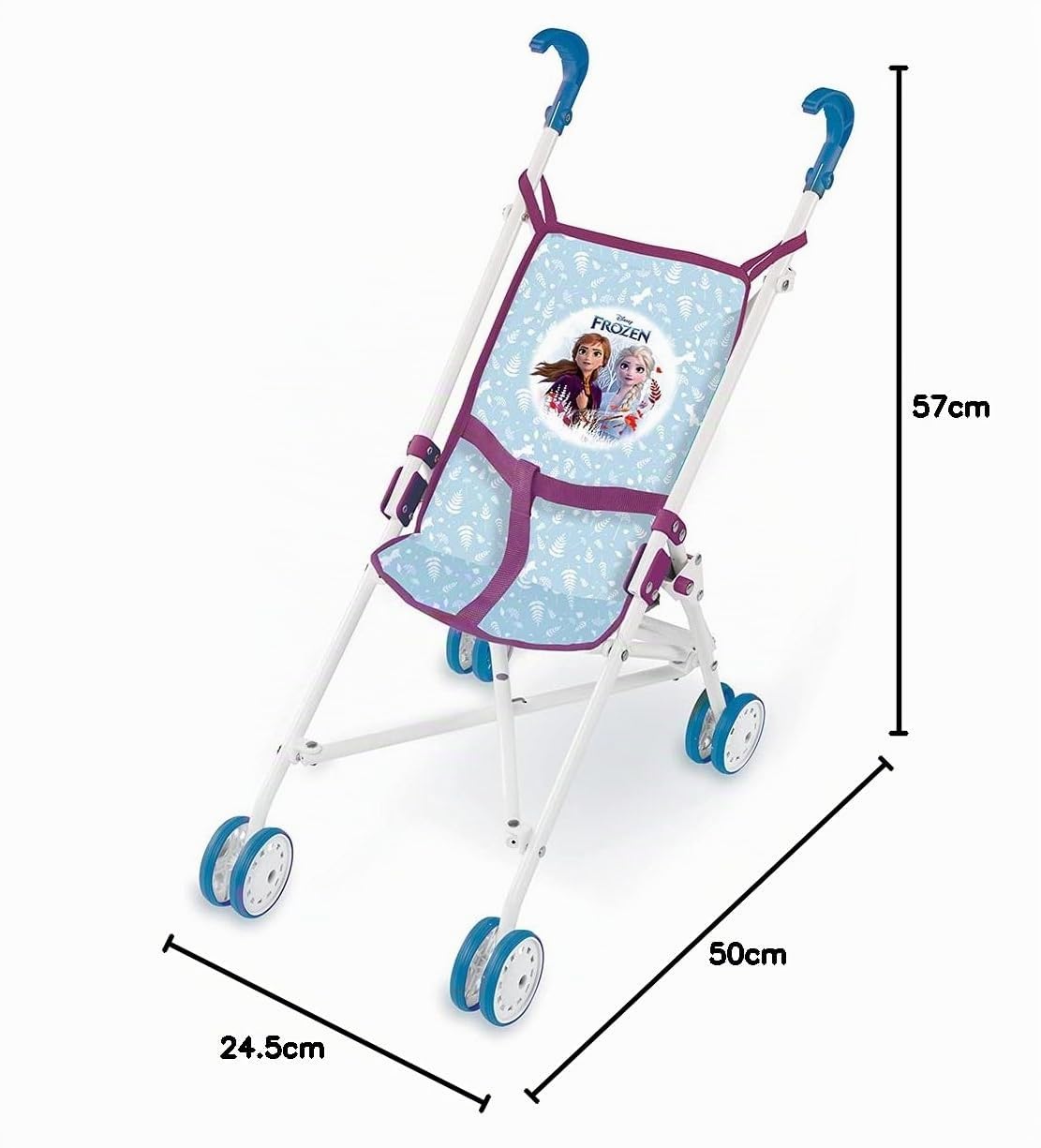 Smoby - La Reine des Neiges - Poussette Canne - pour Poupons et Poupées - Pliable - Tissu Lavable - 250113