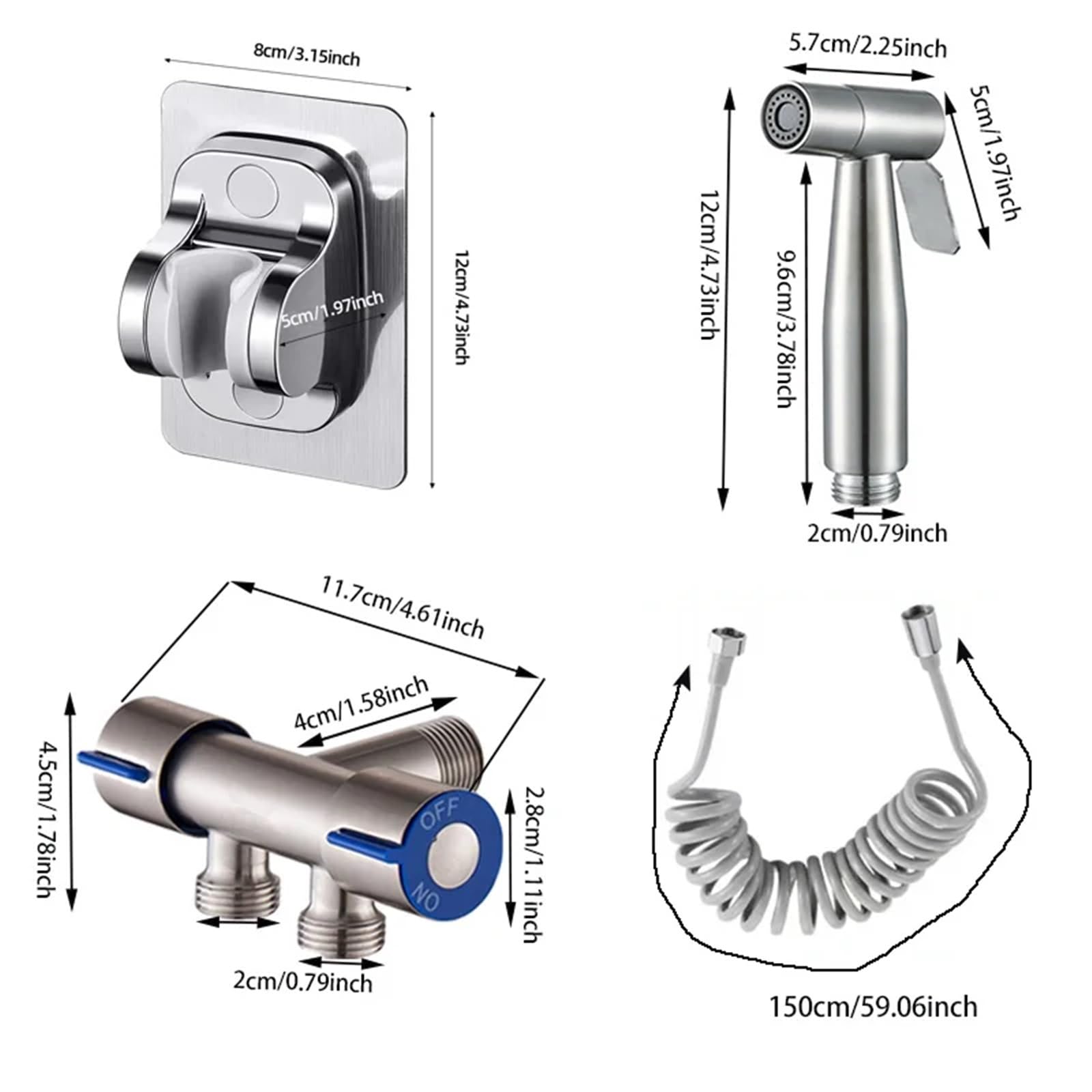 Doccetta per Bidet Set doccetta bidet a doppia uscita