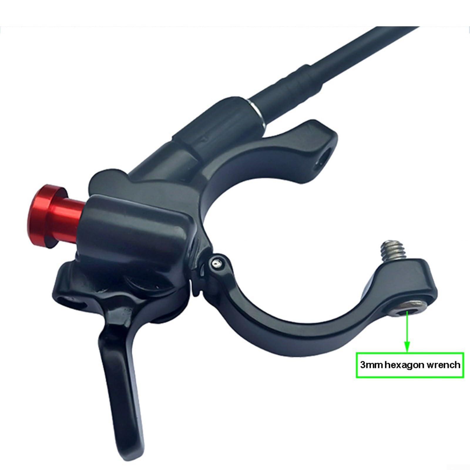 Palanca de bloqueo para bicicleta de montaña, interruptor de control remoto con soporte de cable para manillar Suntour para palanca de bloqueo Rockshox