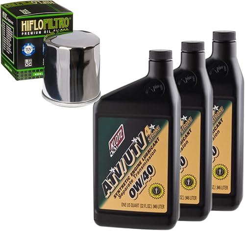 RAD Powersports Kit de cambio de aceite para Polaris 2004 Sportsman 500 HO 2x4 sintético 0W-40