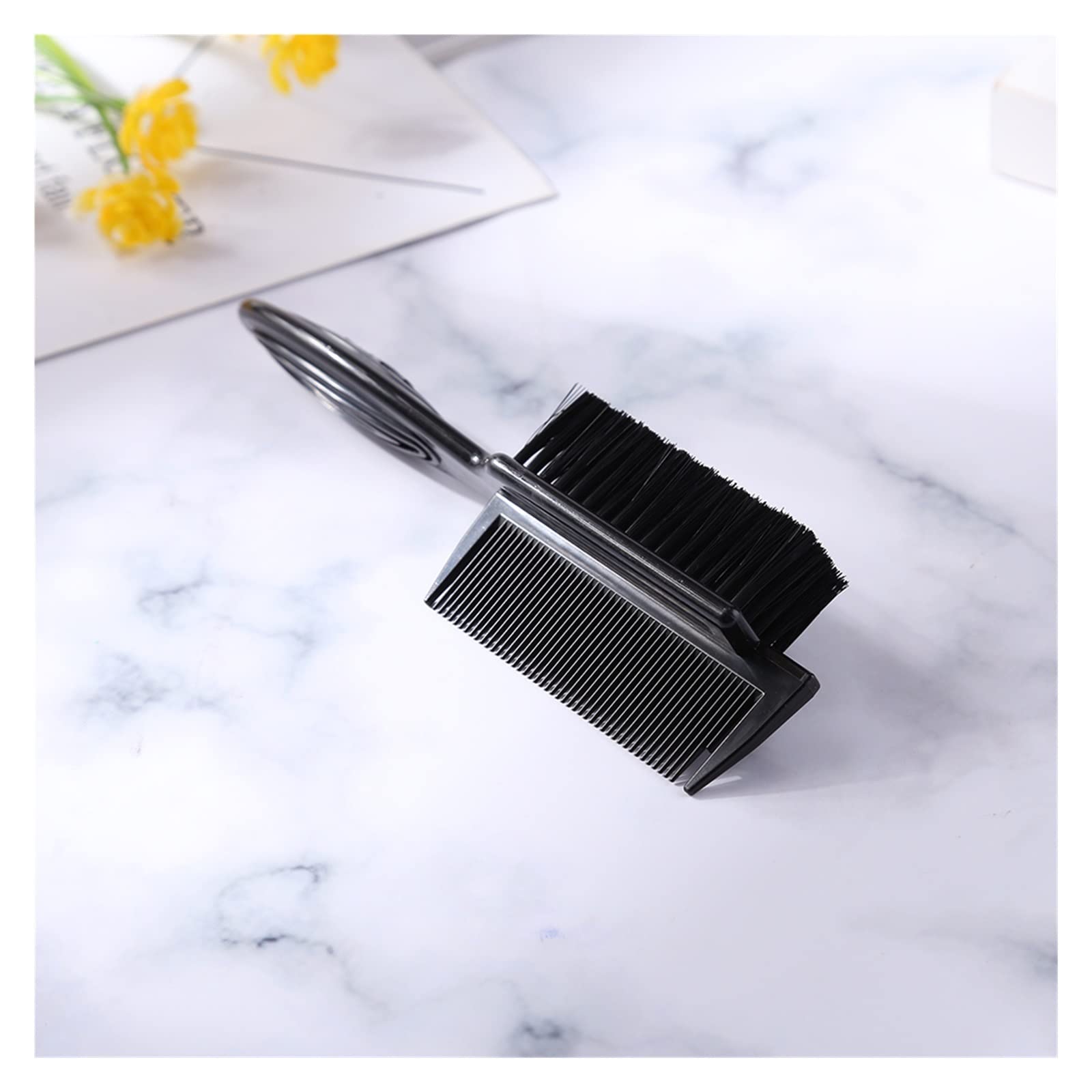DieffematicSZ Grzebień Portable Trimming Comb Double Sided Small Brush Hair Cutting Cleaning Two In One Hair Shaving Comb Beard Brush