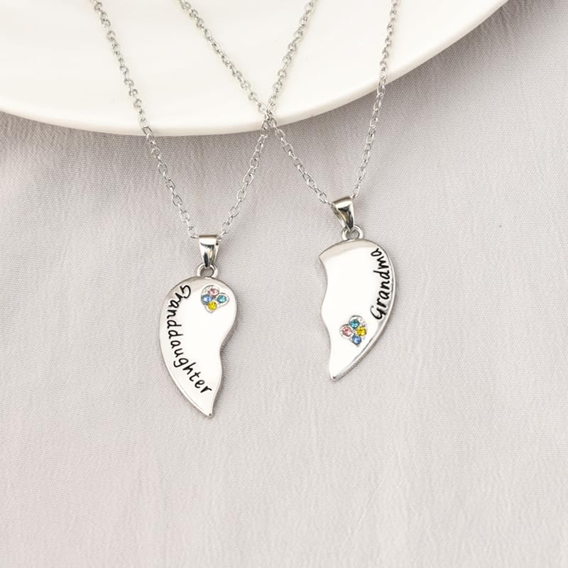 Sisadodo Heart Matching Necklaces for Mother Daughter Birthday Christmas Gifts for Sister Grandmother Granddaughter Gifts for Women4