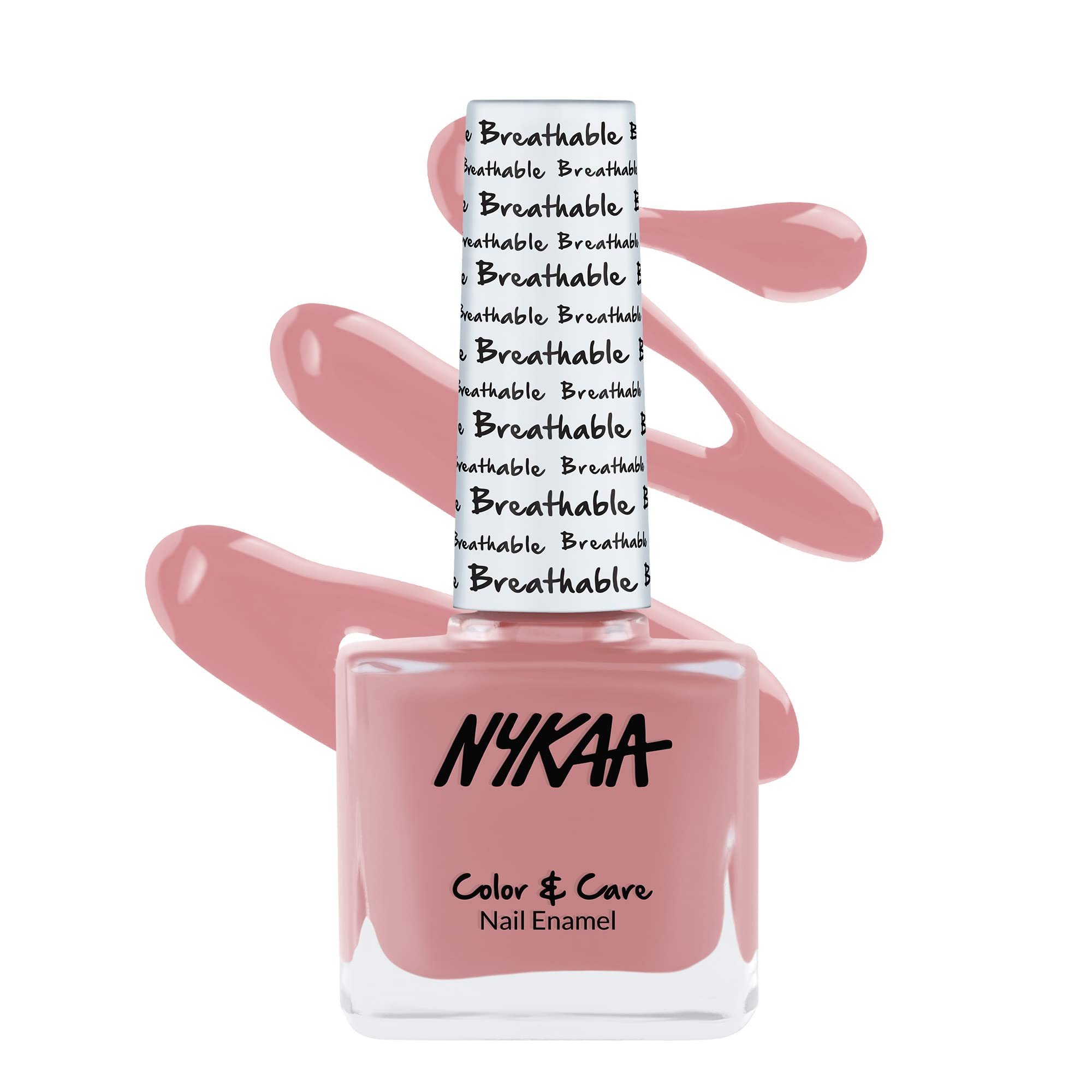 NykaaBreathable Nail Enamel (Pure Pink - 314) - Nail polish formulated with advanced oxygen technology, free from harmful chemicals