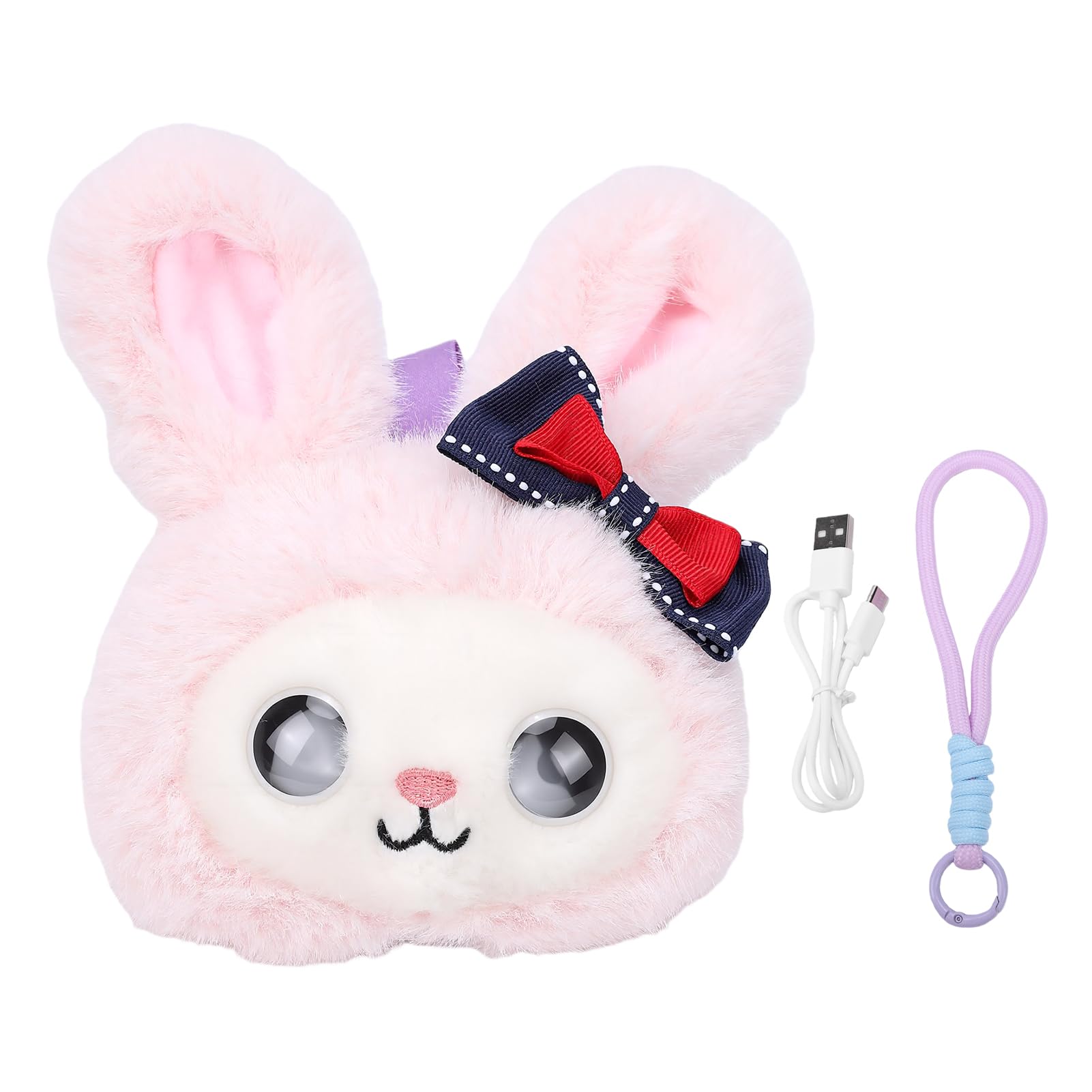 SEAFRONT Juguete de Peluche AI ​​Companion, Animal de Peluche Interactivo de Poliéster con Sensor Táctil, Ojos LED, Chat de Voz, USB C Recargable 1000 MAh para Niños Que Aprenden y Juegan Diariamente