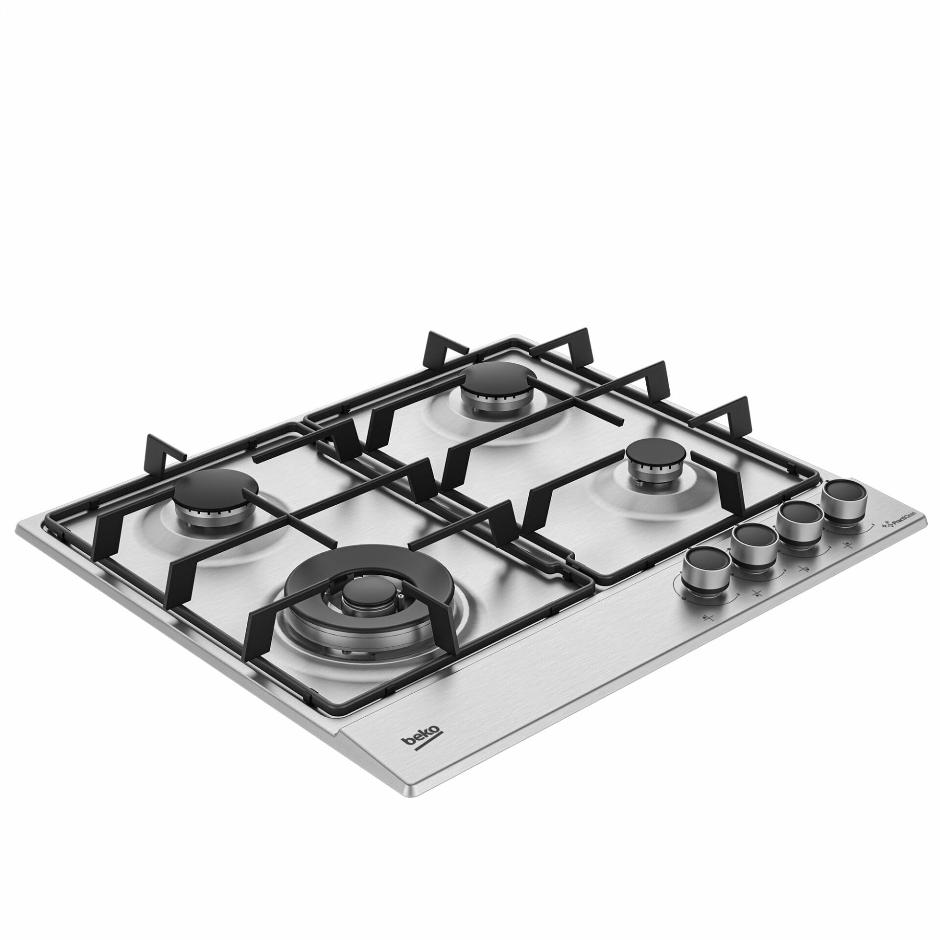 Beko HIAW64224SXE - Piano cottura, gas, 4 fuochi, 60x51 cm, inox