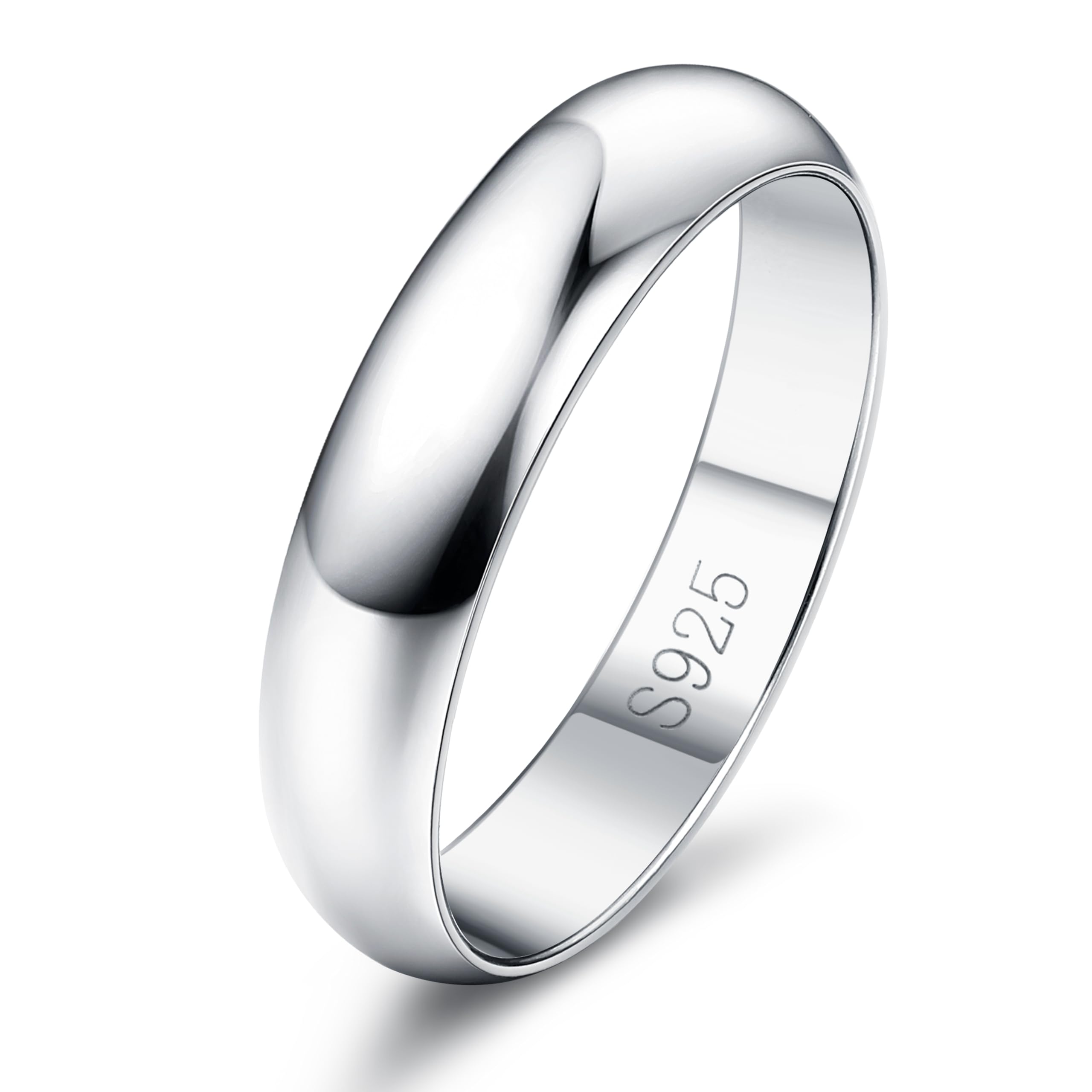 Diamday Anello Argento 925 per Donna Uomo - Fedine Fidanzamento Semplice Ferma Mignolo - FEDI Nuziali Anniversario Gioielli Regali - Größe 12-24 2/4MM