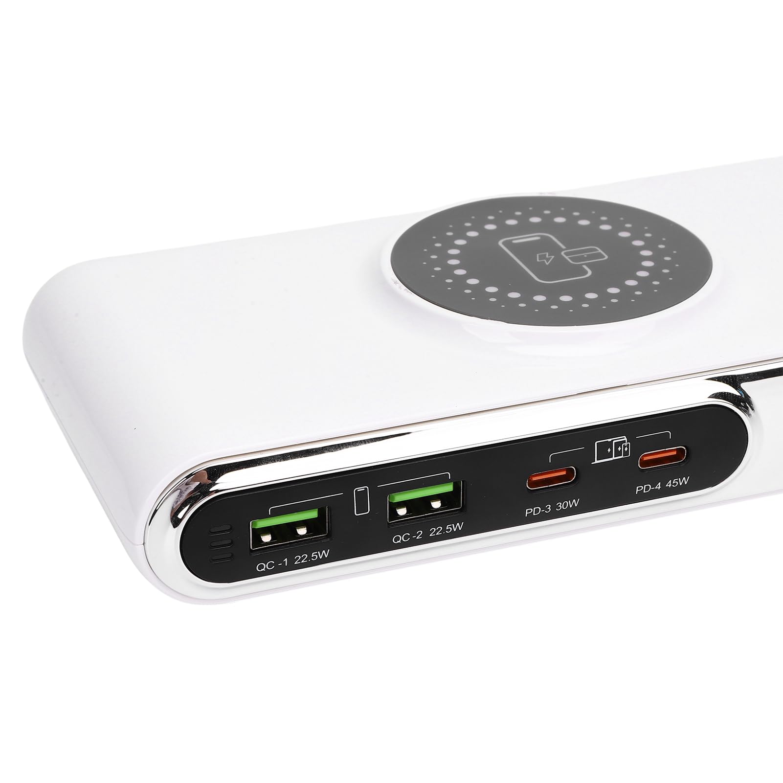 Brrnoo Stazione di Ricarica con Blocco Caricabatterie USB C da 72 W con Porte Multiple e Protezione di Sicurezza per Telefono Portatile (Spina europea)