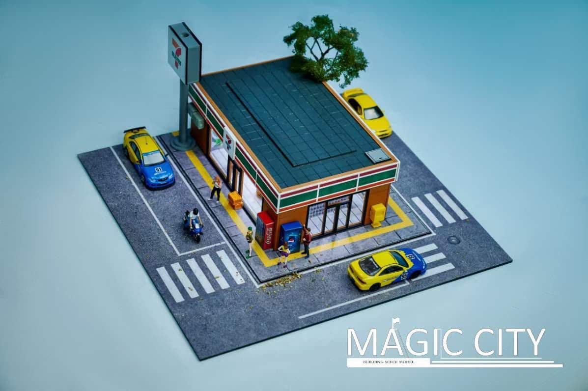 1/64 ジオラマ セブンイレブン コンビニ Amazon | 1/64 magic city ジオラマ セブンイレブン コンビニ ミニカー
