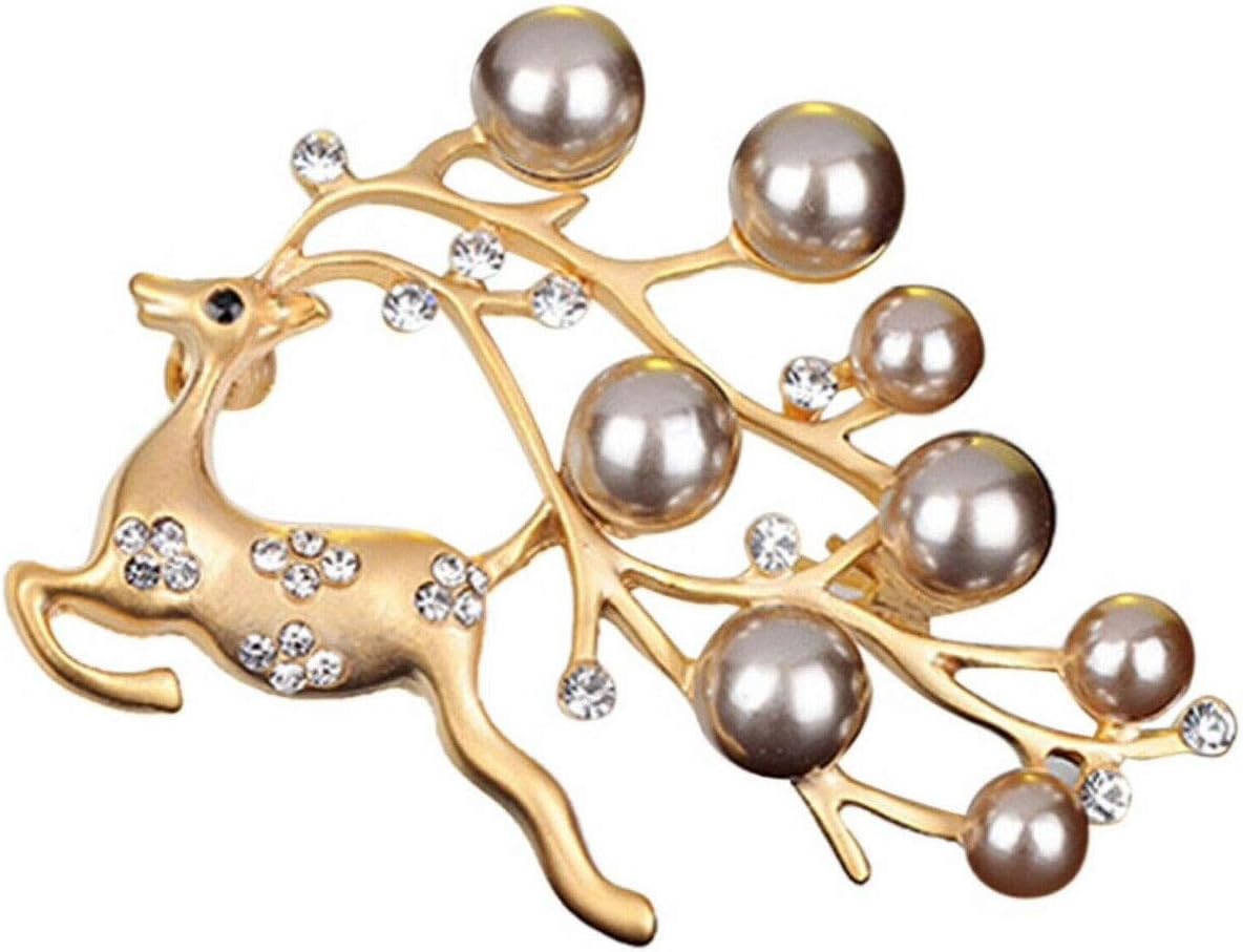 YouBella Stylish Crystal Jewellery Gold Plated Brooches for Women (Golden) (YB_Brooch_133)