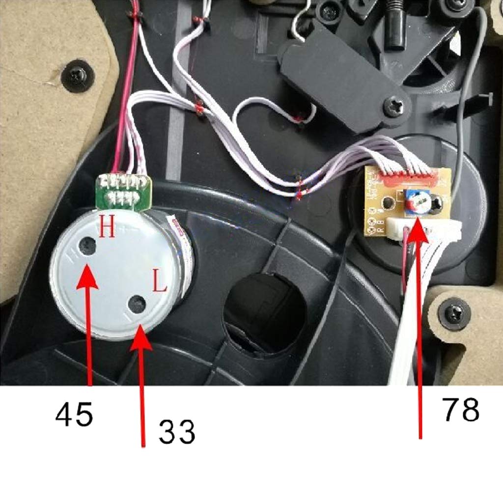 Amazon | 9-12V 3 スピード 33/45/78 金属ターンテーブル