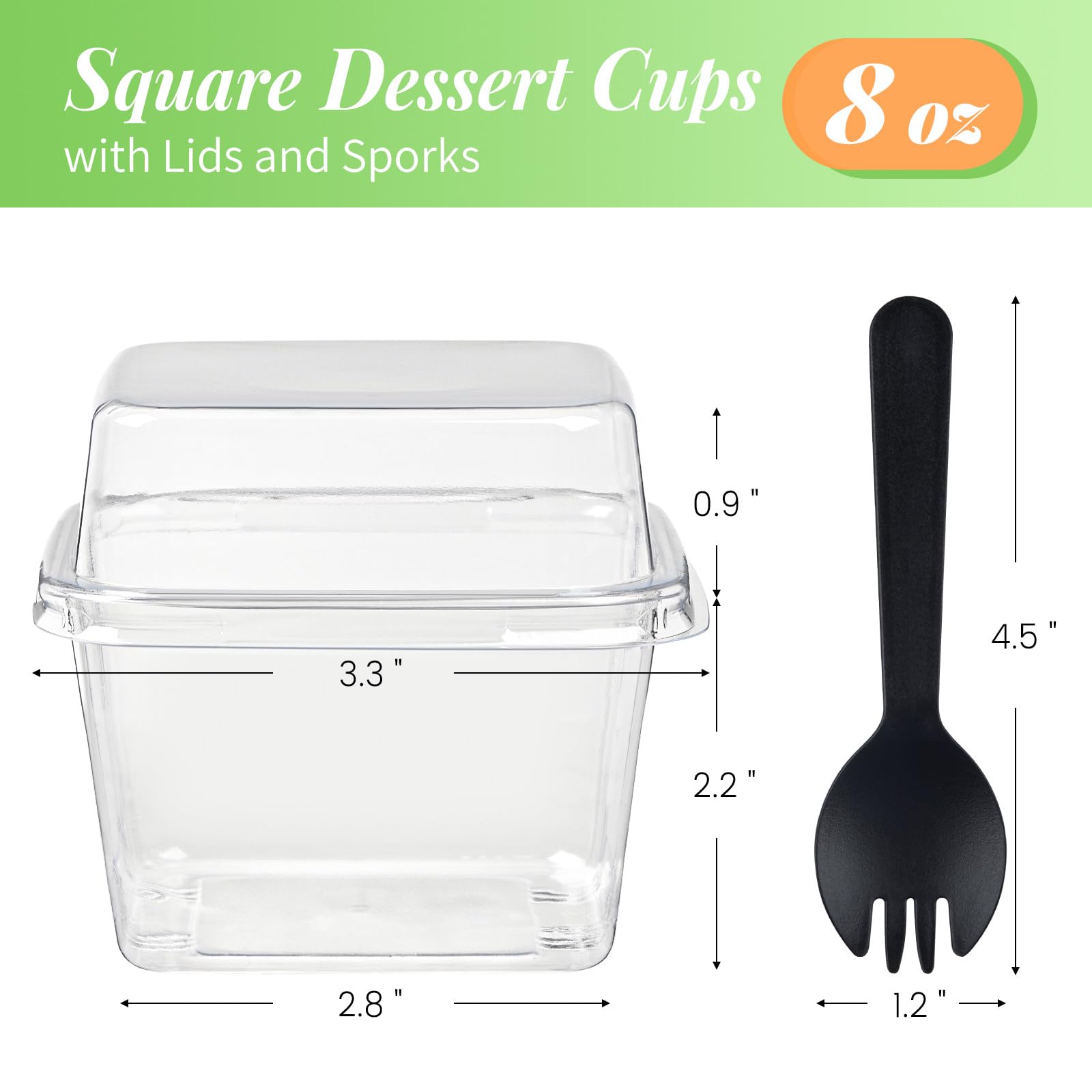 Dessert Cups with Lids - 150 Pack -2 Dessert Cups with Lids - 150 Pack -2