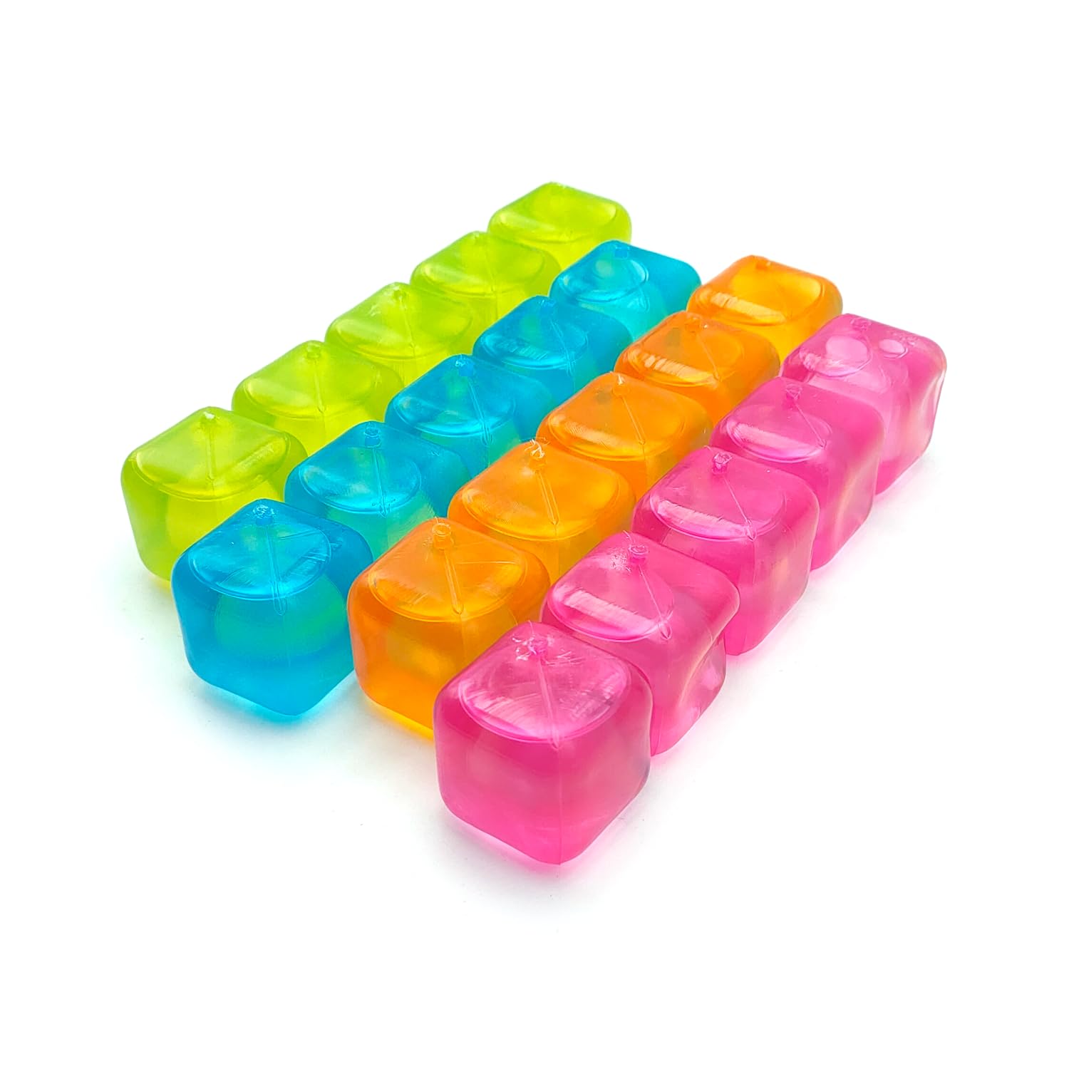 Cubitos de hielo reutilizables sin BPA, juego de 20 piezas de colores, ecológicos para bebidas y cócteles