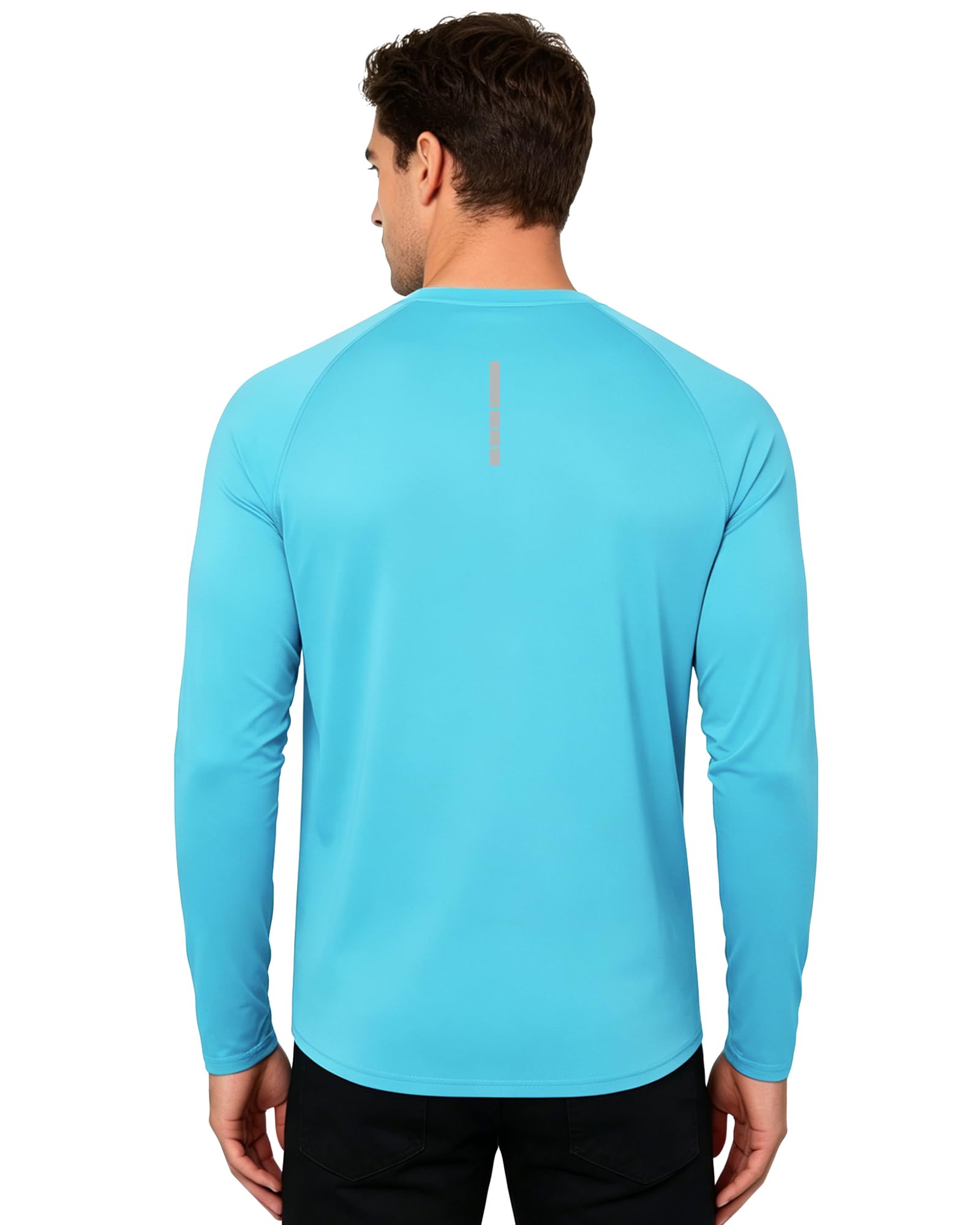 FUXERT Lot de 3 Chemises Rashguard à Manches Longues pour Homme, Protection Solaire UPF 50+, séchage Rapide, entraînement et randonnée