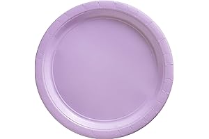 Round Paper Plates in Vibrant Purple
