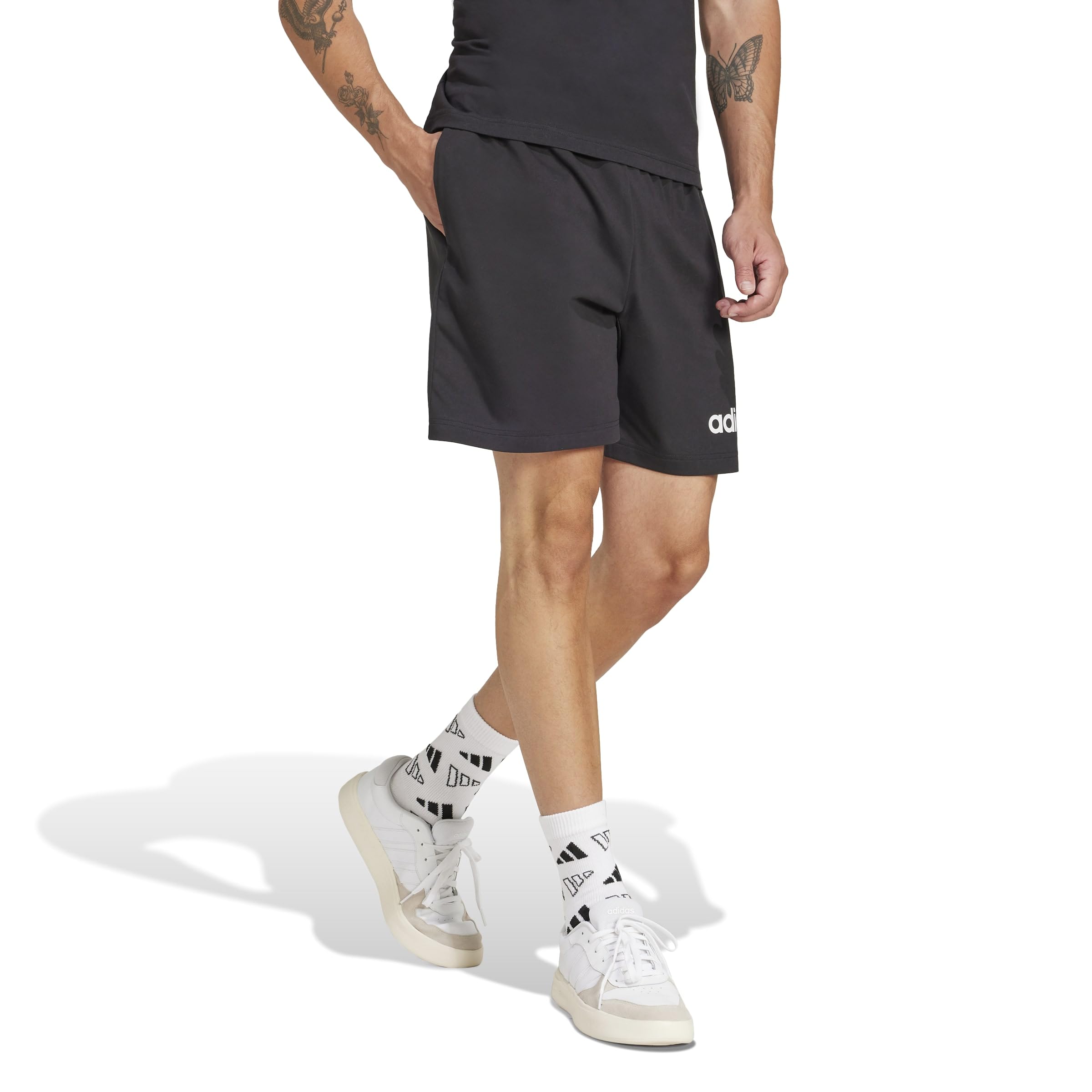 Adidas Hombre Essentials Linear Single Jersey Short
