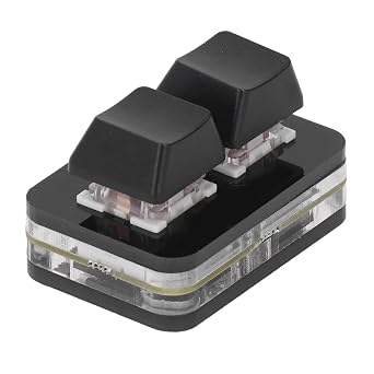 Mechanical Gaming Keypad Macro Keyboard Programmable Red Switch Copy Paste Function Mini USB Keypad (Black)