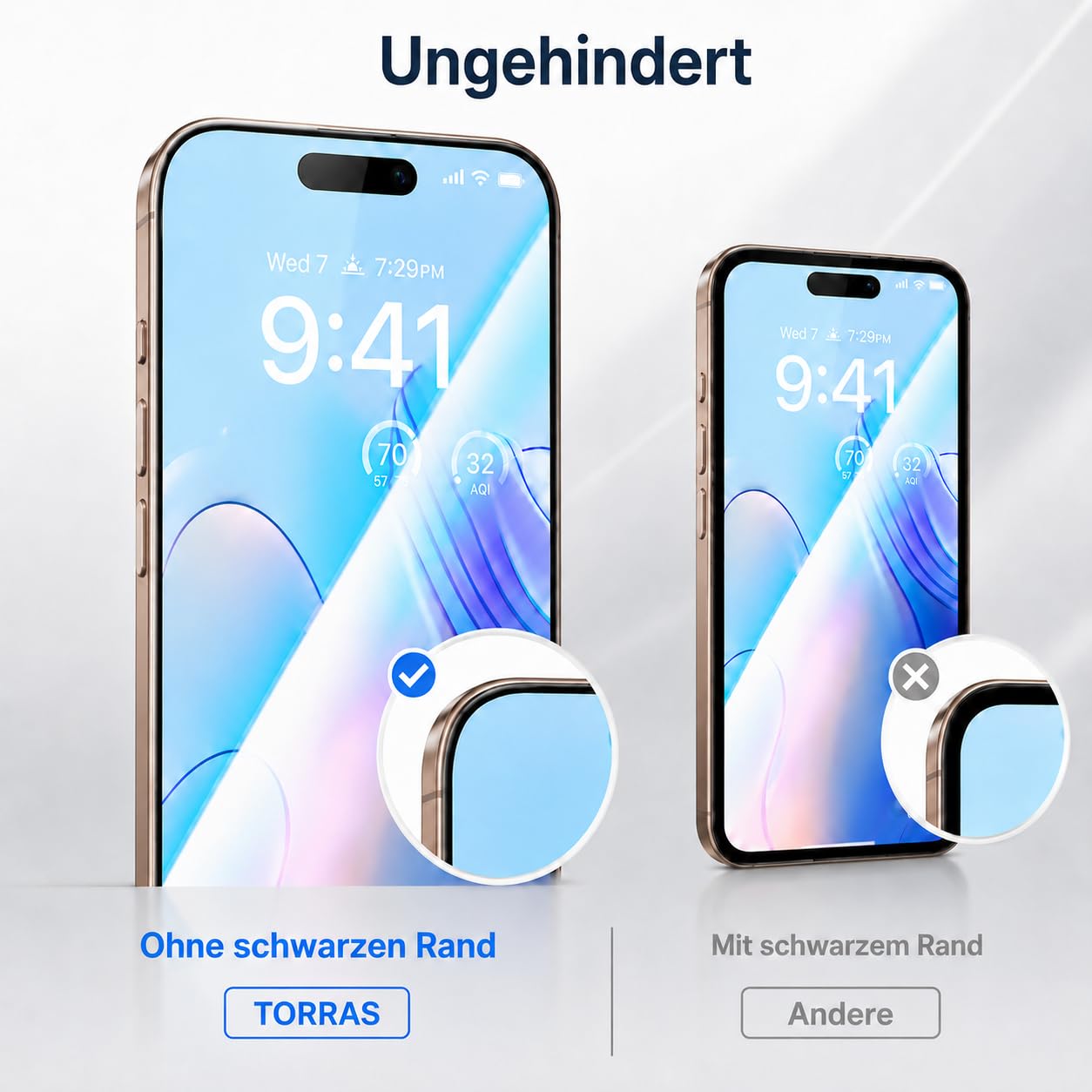 TORRAS für iPhone 17 Pro für Panzerglas [TOP Bruchsicherheit] Schutzfolie für iPhone 17 Pro Folie 9H Tempered Glas [Einfache Installation] Anti-Fingerabdruck,Kompatibel mit Hülle,2 Stück