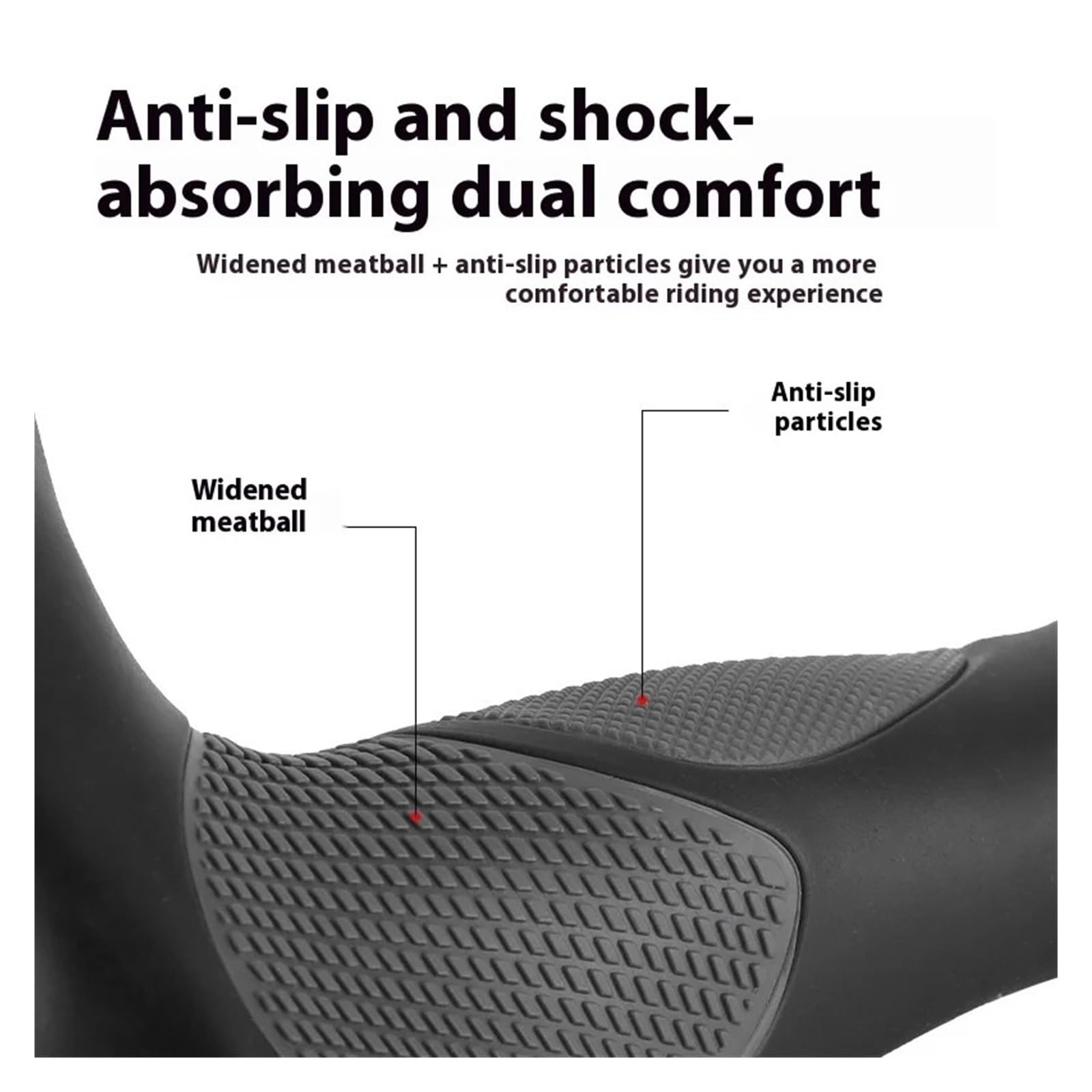 Manopole for Manubrio, Compatibili con NPY, Bici MTB BMX | Impugnature in gomma integrate in silicone TPR, design del poggiamano for parti di ricambio for il ciclismo