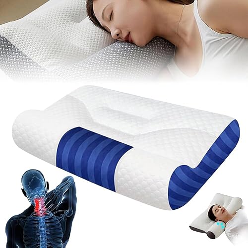 Miniatura 2 de Nimecal - Almohada ergonómica de plumón de ganso, almohada cervical para mejorar el sueño, cómoda almohada cervical de plumón de ganso, almohada