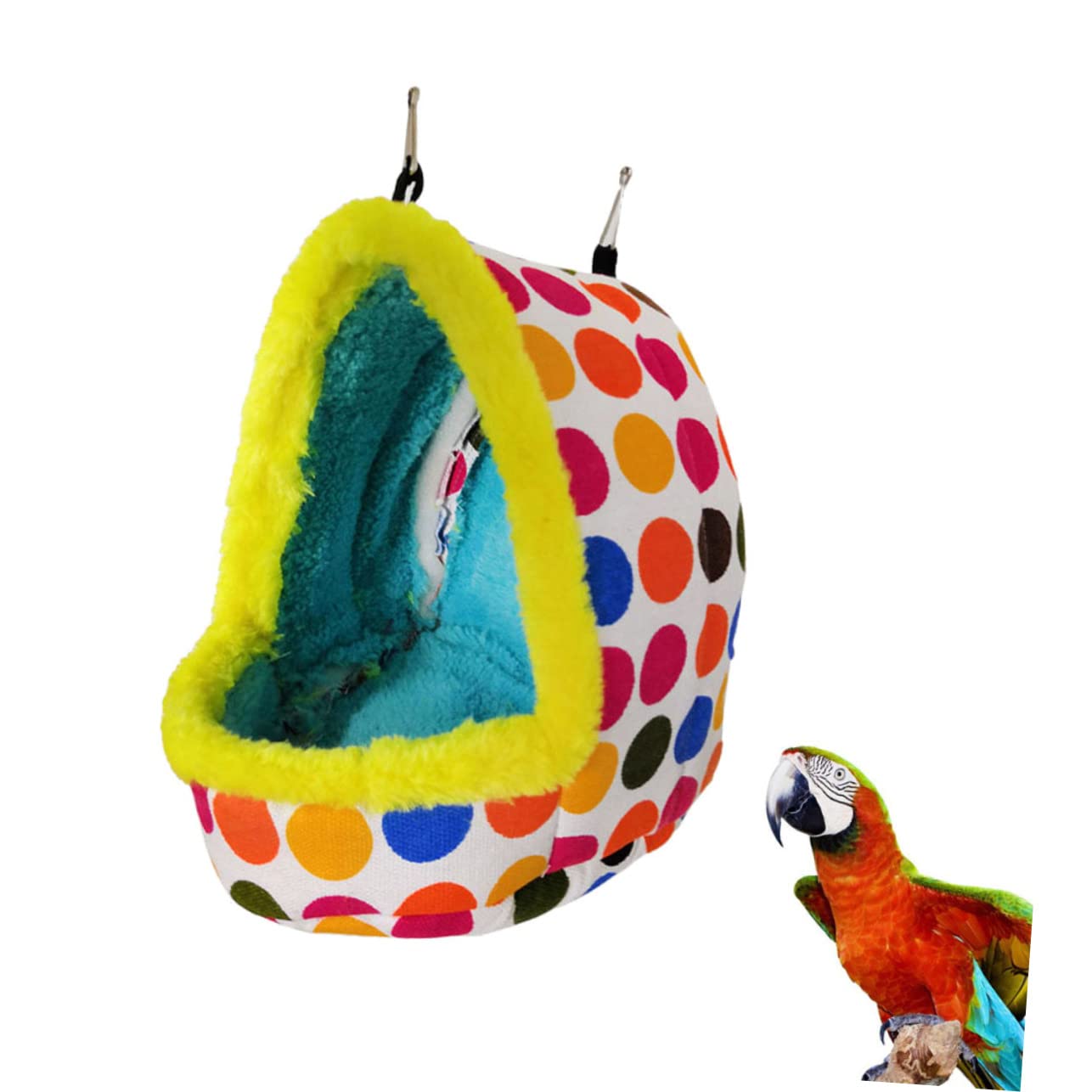 VANZACK 3 Piezas De Juguetes para Loros De Felpa Cama para Loros Casa para Pájaros Jaula Cabaña para Pájaros Hamaca Juguetes para Mascotas Nido De Pájaros De Interior Casa para