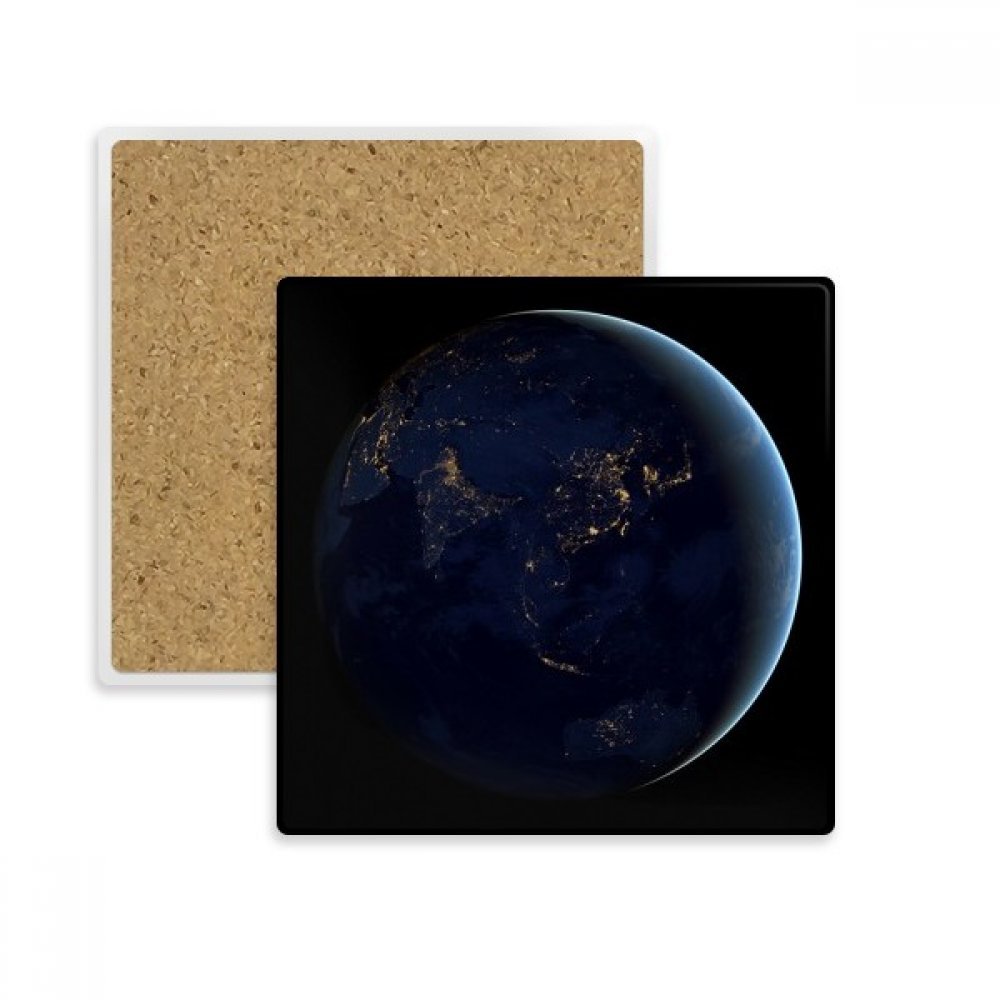 Tasse porte absorbent dessous de verre univers espace planète Terre bleu