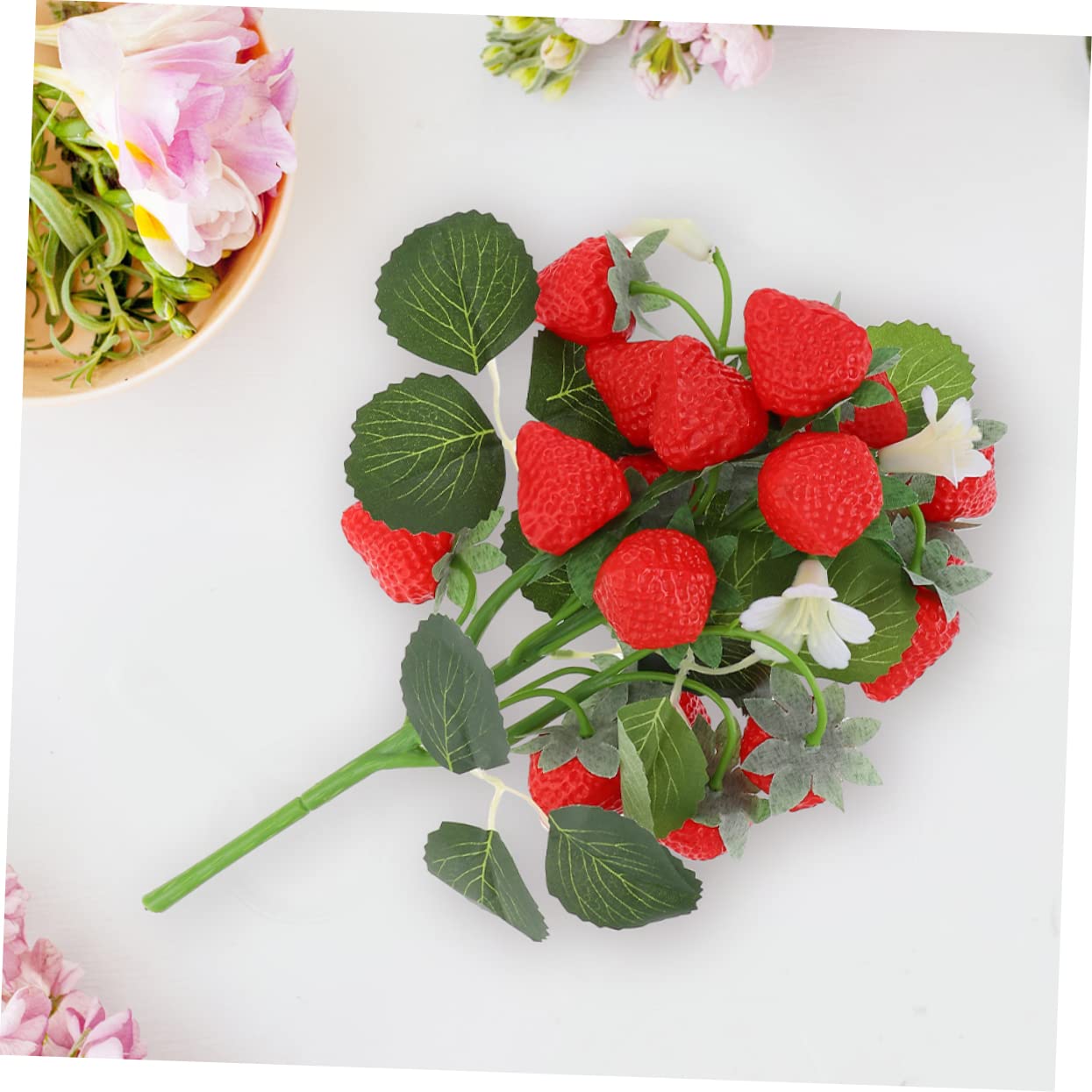 FUNOMOCYA 2Pcs Artificial Fruits Aesthetic Fruits Bouquets Simulated with Faux Limes Cherries and Lemons for Home Decor Floral Arrangements and Aesthetic Displays