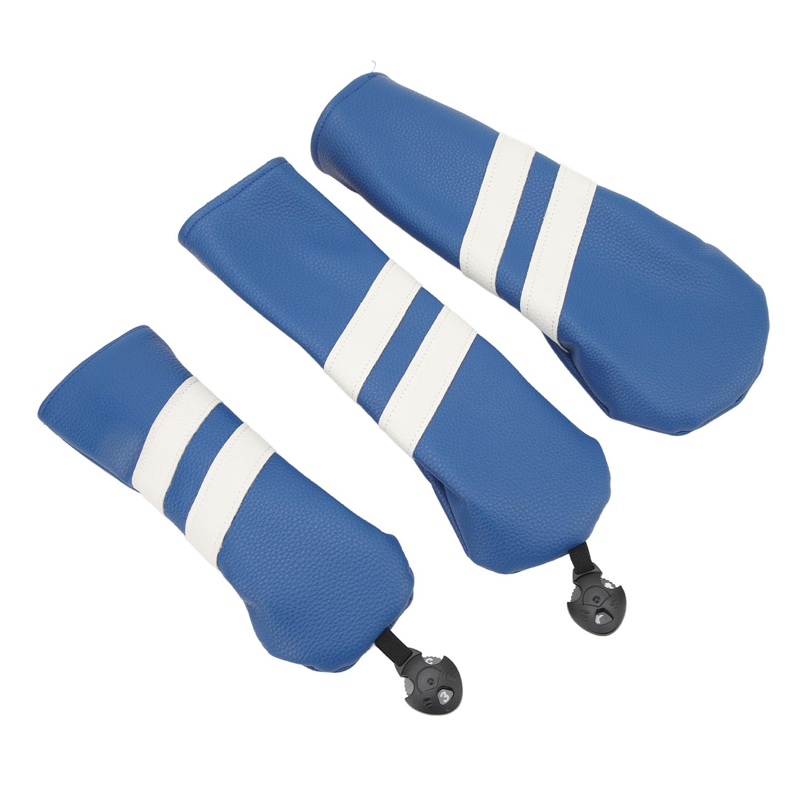 Juego de Fundas para Palos de Golf, 3 Fundas de Cuero PU para Driver, Madera híbrida