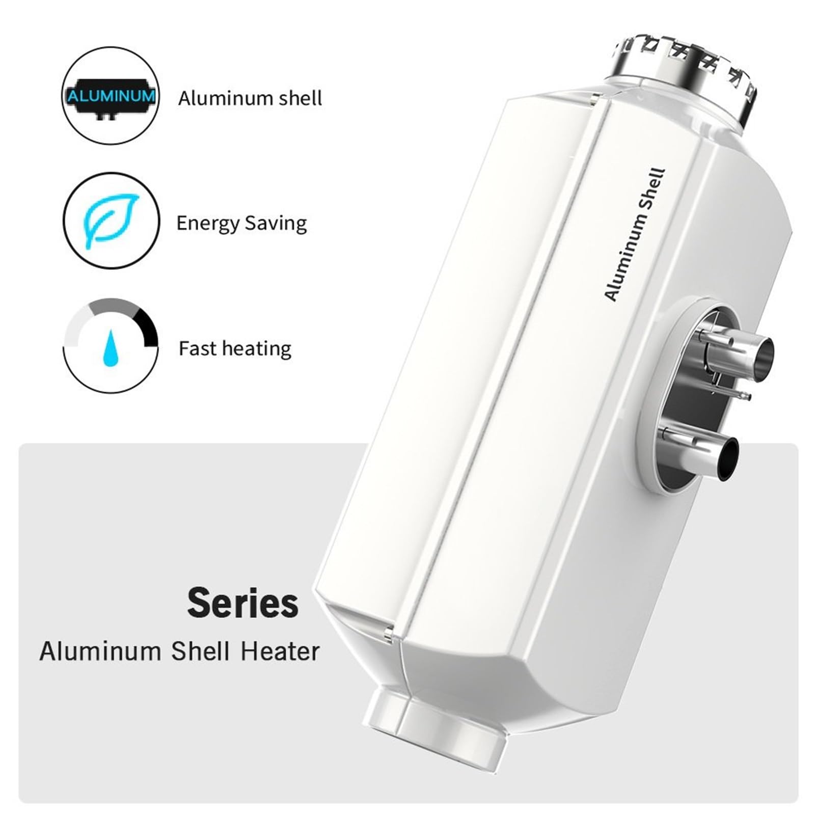 nagrzewnica powietrza 12V 2KW lub 5KW aluminiowy podgrzewacz powietrza na olej napędowy, ogrzewanie postojowe do samochodów osobowych, autobusów, ciężarówek, łodzi(5KW)