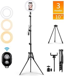 ZXM Fill Light 10-inch Multi-function Live Broadcast Mobile Phone Three-legged Universal Anchor Ring Light (Size : Long Ringlight)