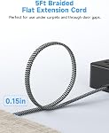 PD45W USB C Chargeur, bande de puissance du protecteur de surpression (2800J), 8 AC Sorties avec 6 USB Ports (3 USB-C), 5ft Corde tressée, 45W Station de recharge pour MacBook, Ordinateurs portables, iPad, iPhone, ETL Inscrit