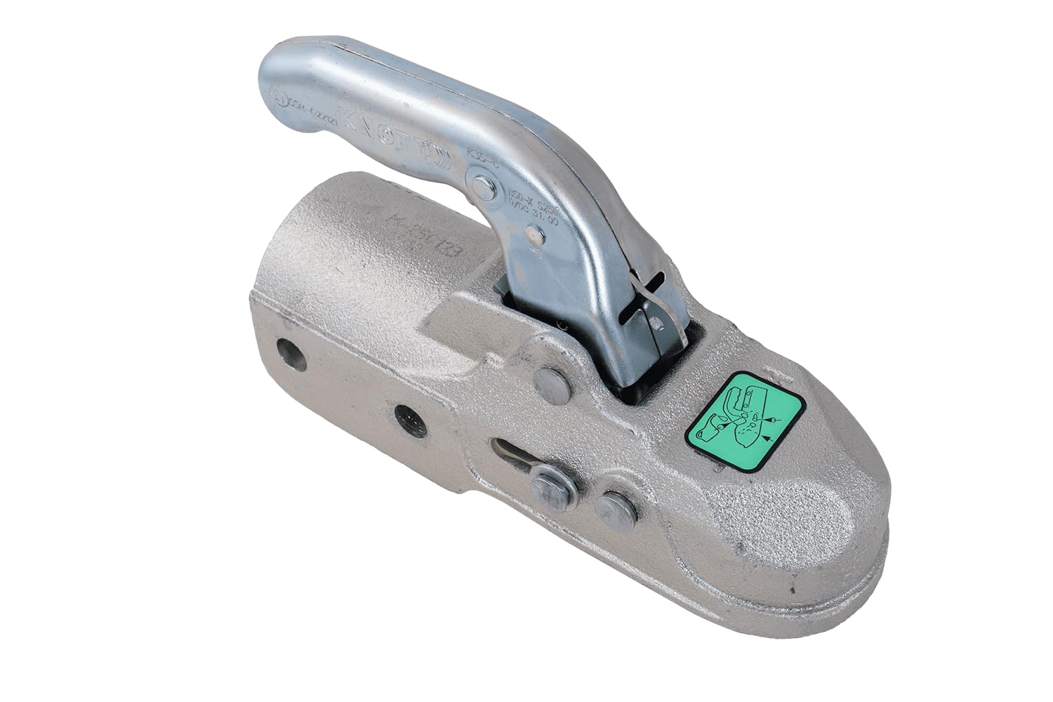 Attelage à boule KNOTT K35-C pour remorque de 3 500 kg avec timon tubulaire de 60 mm, en fonte