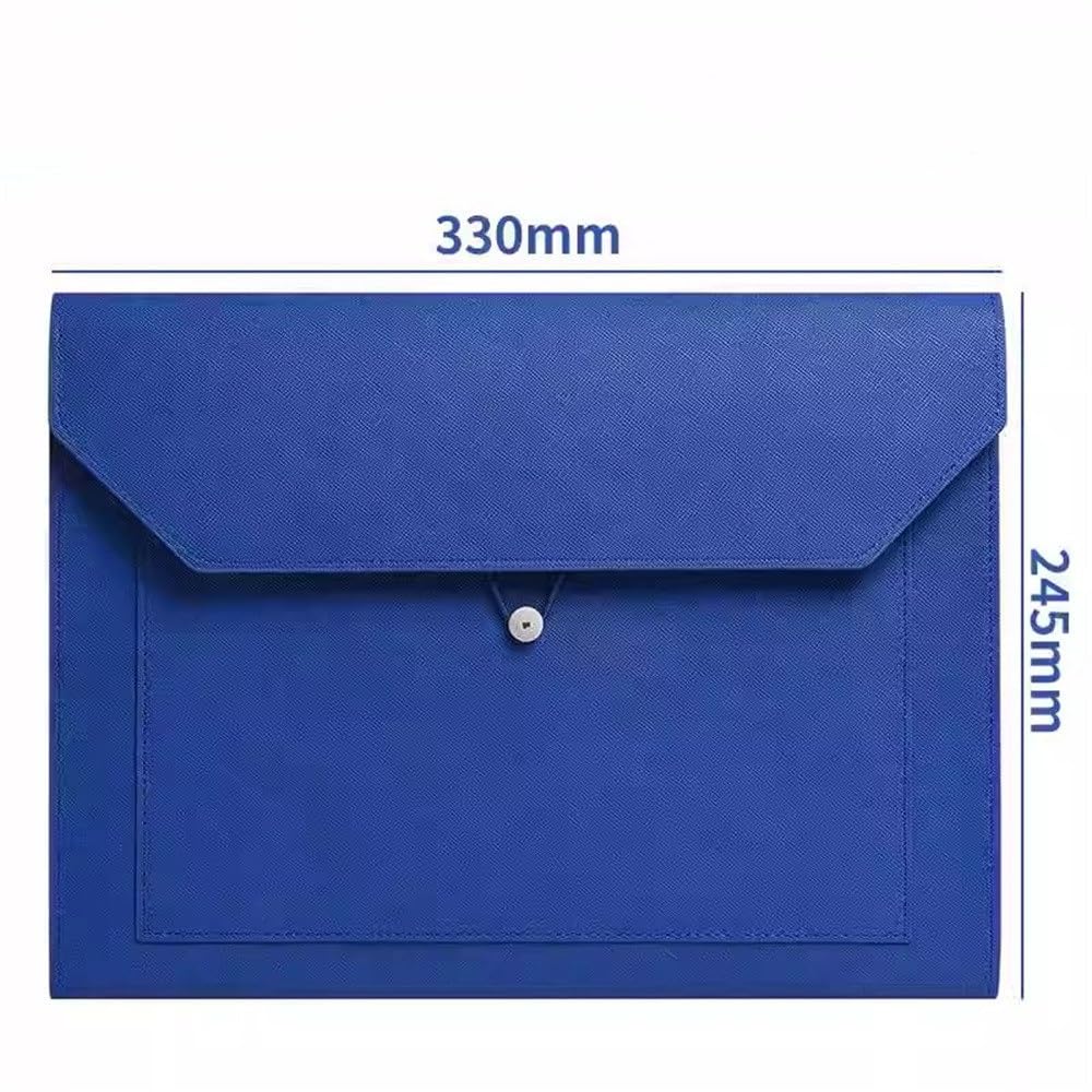 Etui na dokumenty ze skóry PU, Etui na dokumenty ze skóry PU, wielokolorowe, 330 x 245 mm(Blue)