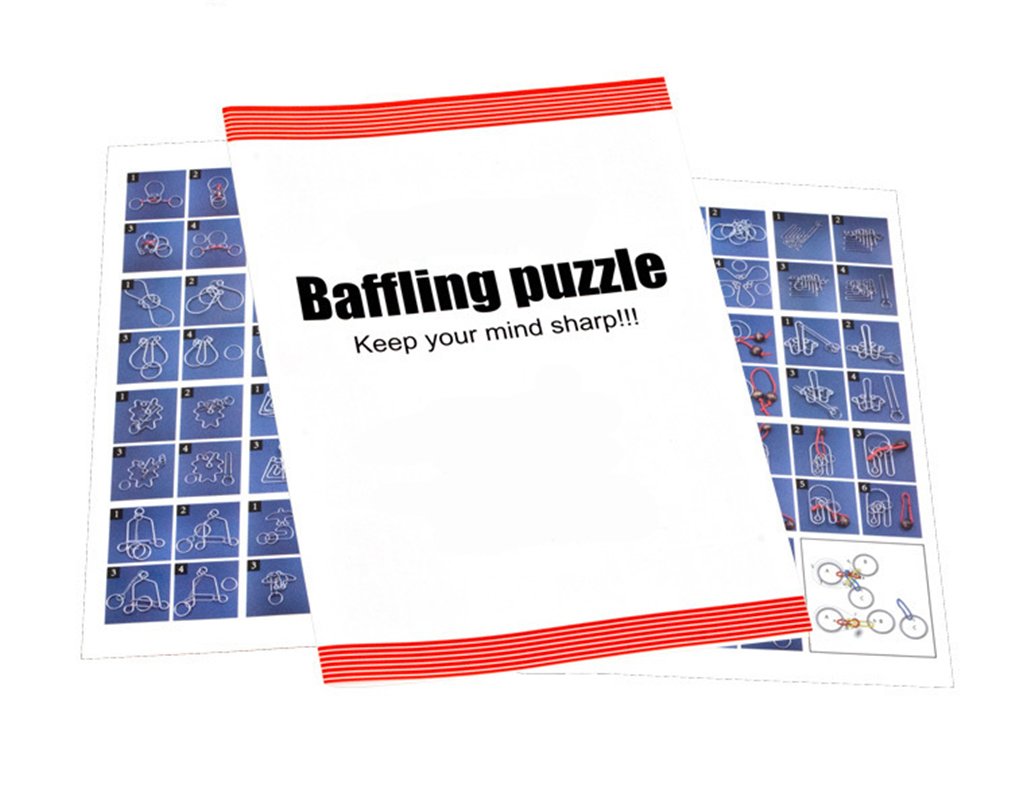 24 Piezas Juguetes Mágicos de Alambre de Metal Set - 3D Rompecabezas Brain Teaser Puzzle - IQ Inteligencia Juguete Educativo - Juego Niños y Adolescentes