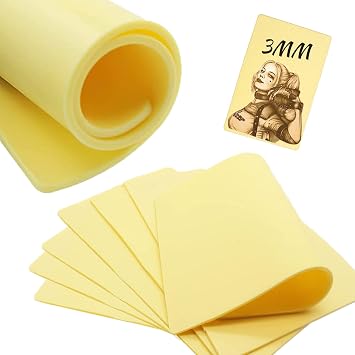 6pcs Tattoo Practice Skin - 12x8" 3mm Thick Soft Silicone Fake Skin for Tattoo Beginners and Artists