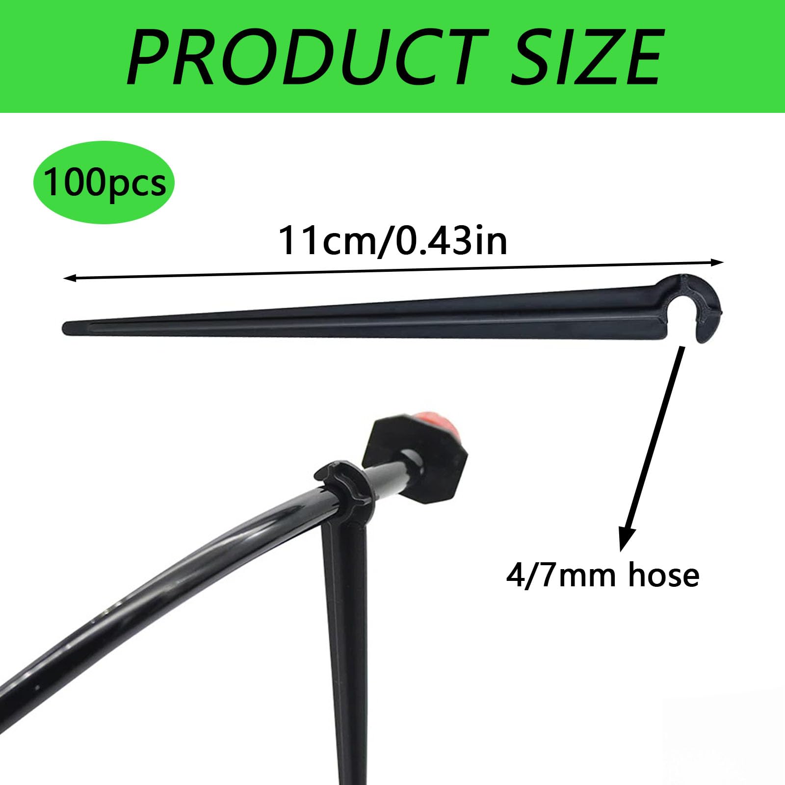 100Pcs Plastic C Shape Fixed Stems Holder Water Flow Irrigation Dripper Thicken Durable Garden Hose Anchor Drip Tubing Hose Holder for Porous Pipe - Image 2