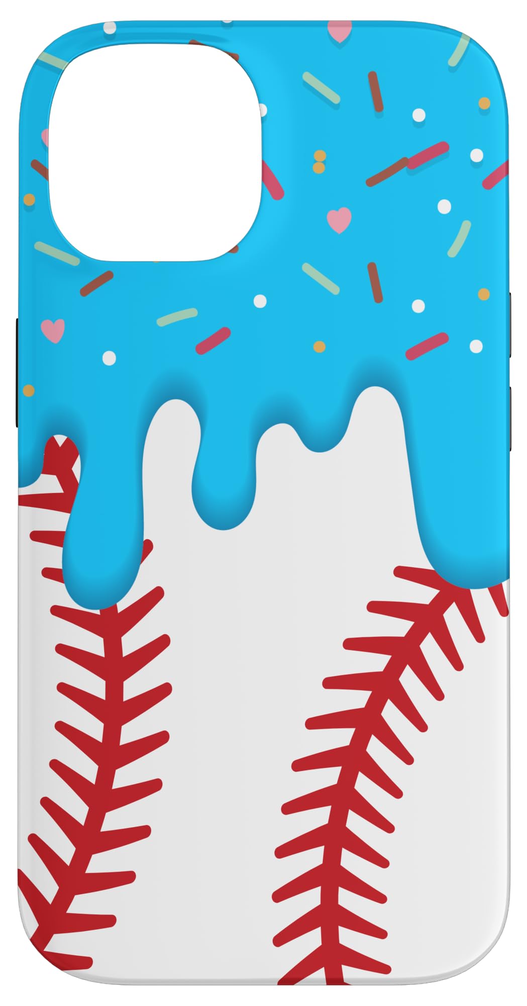 Funny Baseball Ice Cream Drip With Sprinkles Case for iPhone 14