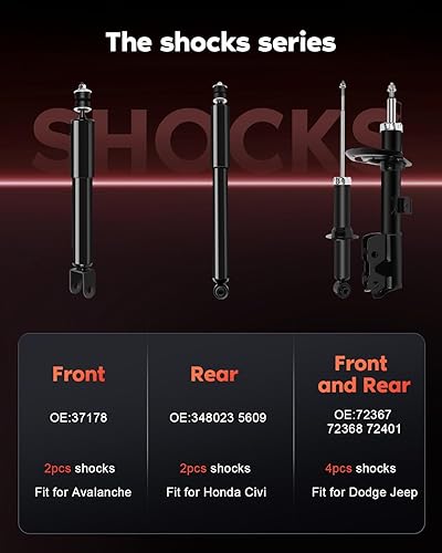 Miniatura 6 de Cciyu - Juego de amortiguadores para Toyota, 4 amortiguadores delanteros y traseros para Toyota 4Runner de 1984, 1985, 1986, 1987, 1988, 1989, 1986,