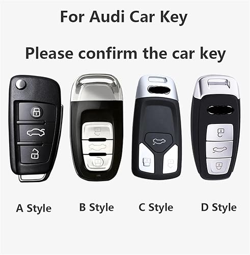 Miniatura 7 de Funda para llave de coche compatible con Audi A1 A3 A4 A5 A6 C7 A7 S3 S7 S8 R8 8P Q2 Q3 Q5 Q7 Q8 SQ5 TT RS3 RS6 Accesorios de soporte (Color A Style