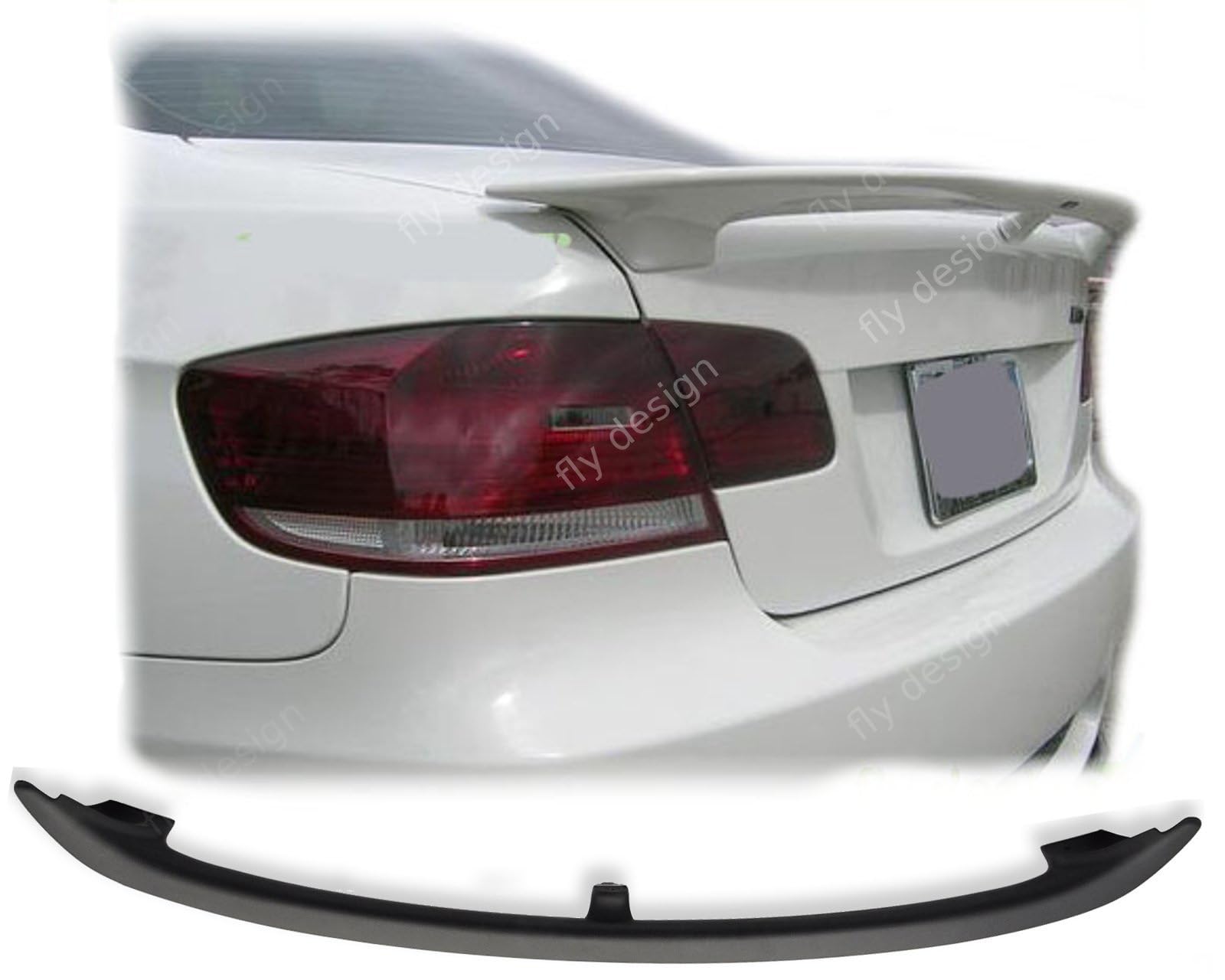 Becquet Arrière Pour BMW E92 M3 Coupé - ABS Peint Noir Saphir 475 - Montage Adhésif, Design Sportif