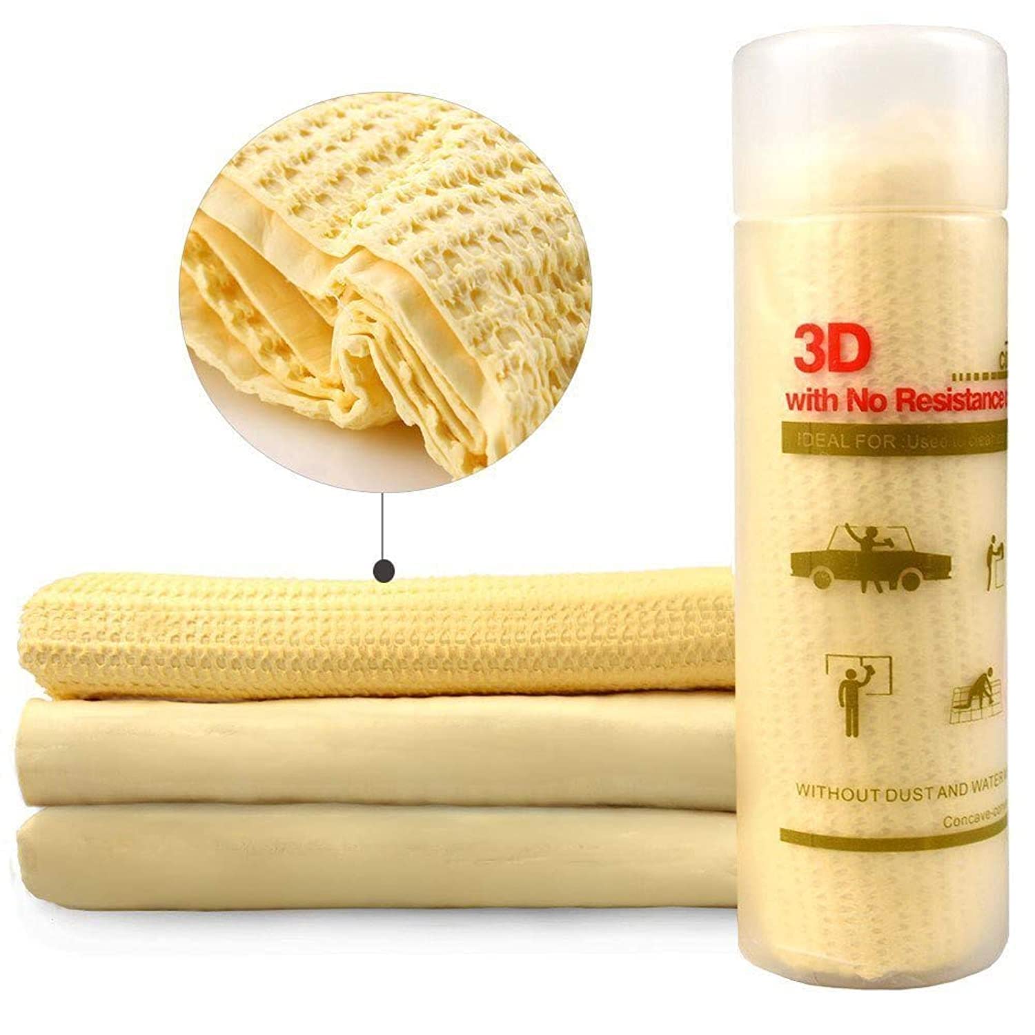 3D Synthetic Drying Towel for Washing, Water Absorbent Cloth for Car, Boat, and Water Sports, Multipurpose Towel Cloth for Dusting and Drying