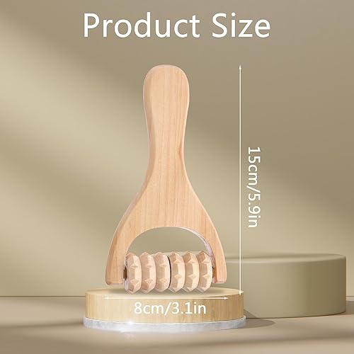 Miniatura 7 de 3 herramientas de masaje de terapia de madera, rodillos de masaje de madera, herramientas de masaje manual muscular para relajar muslo, pierna,